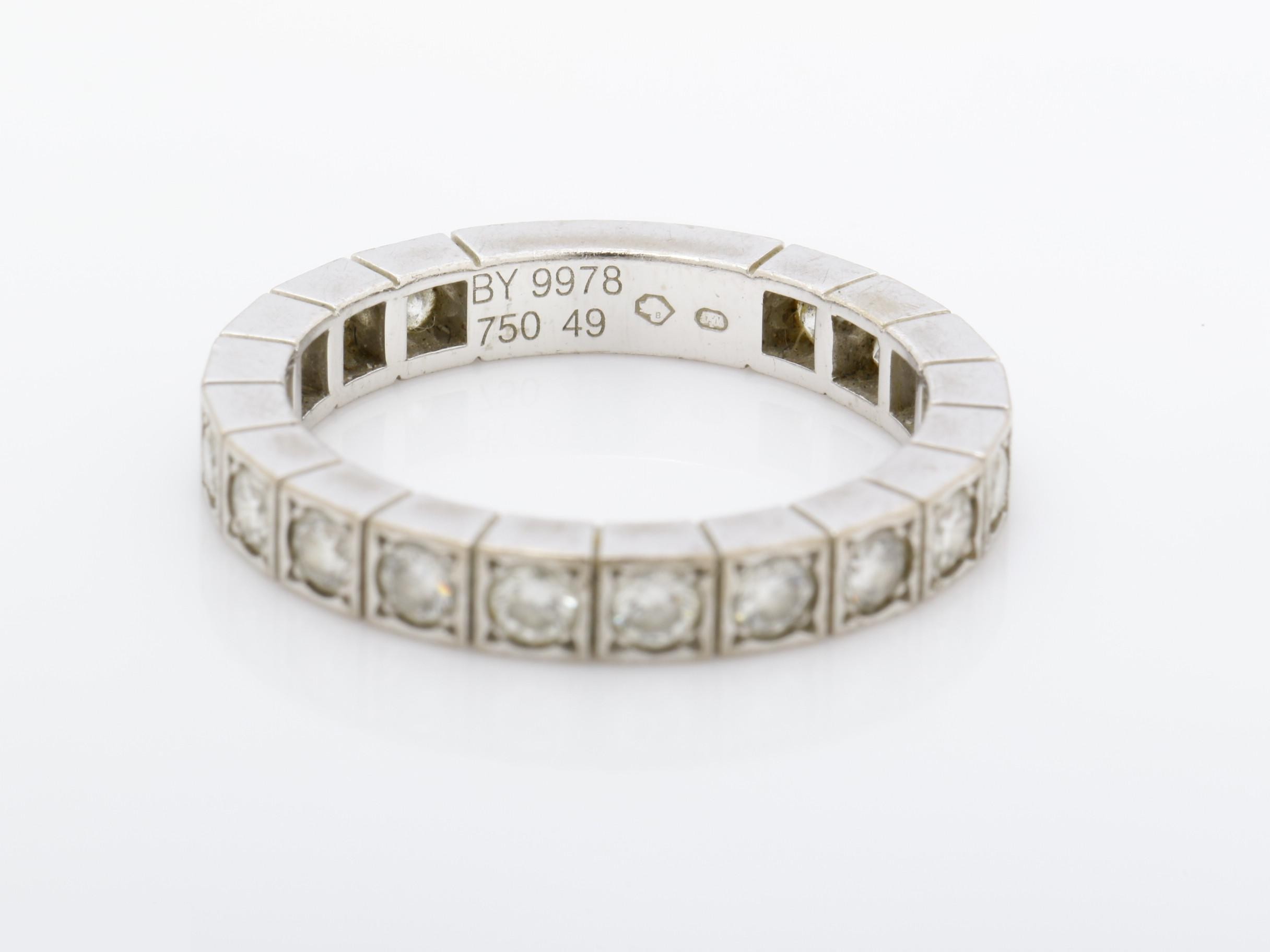 750WG Eternity Ring with 18 Diamonds, Stamped #49, Actual Size #11.5, 4.48g — view 4