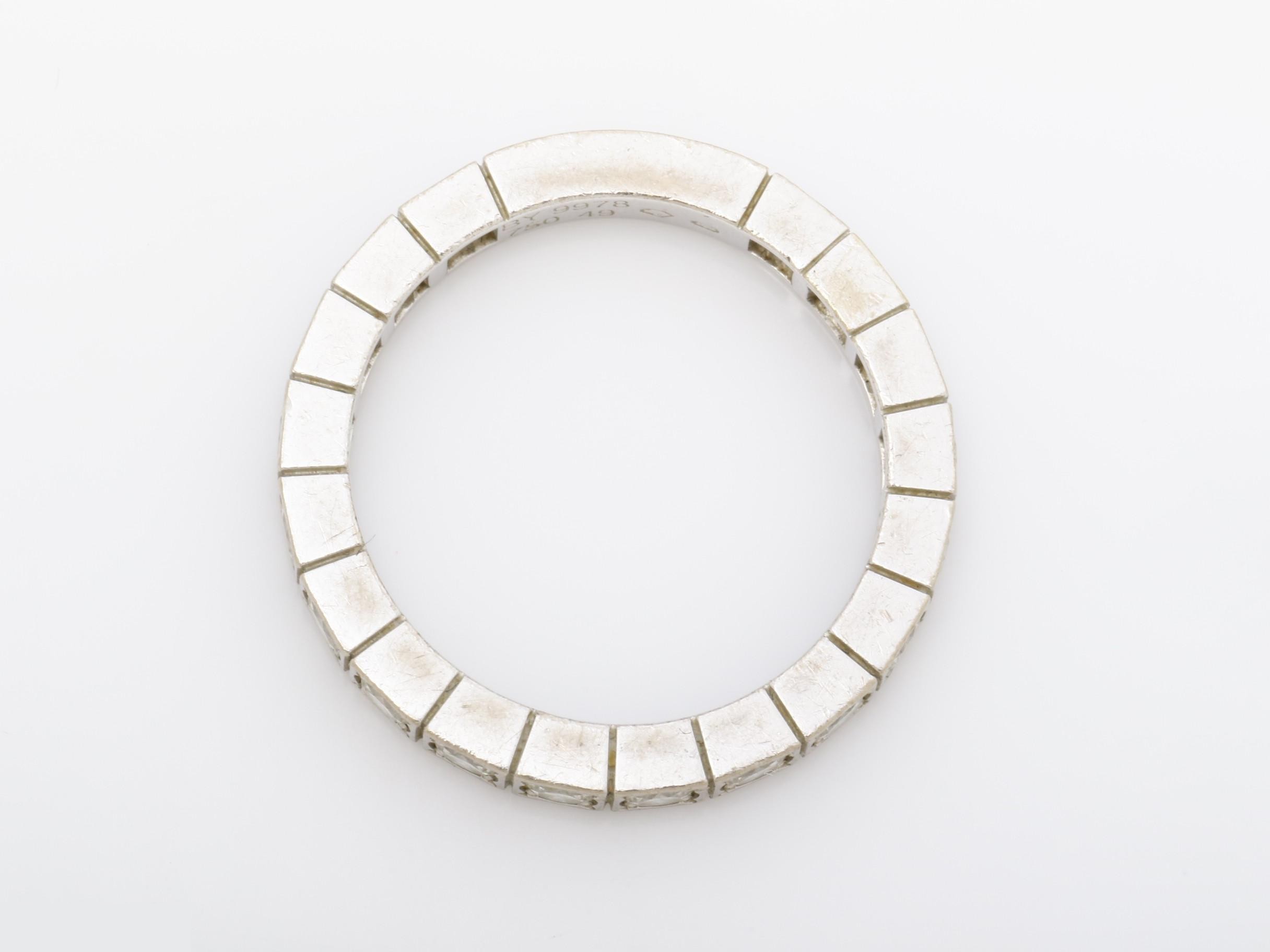 750WG Eternity Ring with 18 Diamonds, Stamped #49, Actual Size #11.5, 4.48g — view 5