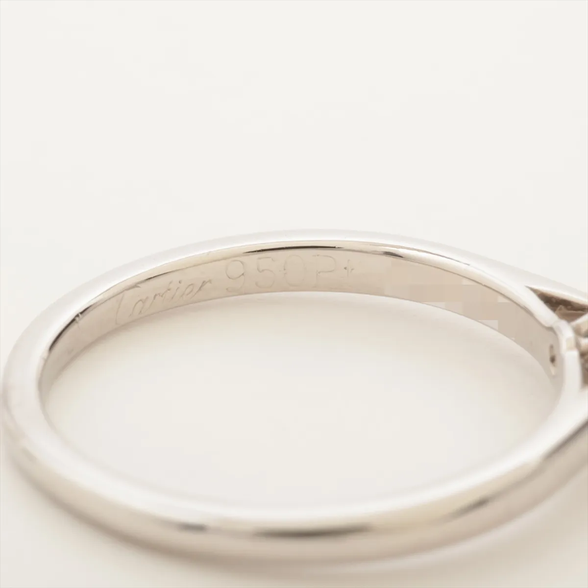 Solitaire 1895 Diamond Ring Pt950 2.3g 0.24 F VS1 VG NONE 47 C017022 Faint engraving Hallmark almost disappeared — view 4