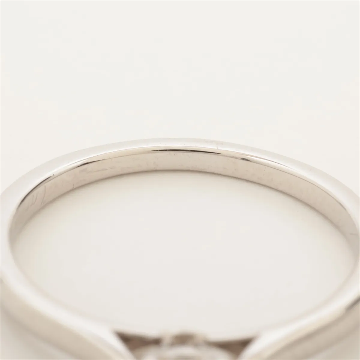 Solitaire 1895 Diamond Ring Pt950 2.3g 0.24 F VS1 VG NONE 47 C017022 Faint engraving Hallmark almost disappeared — view 5