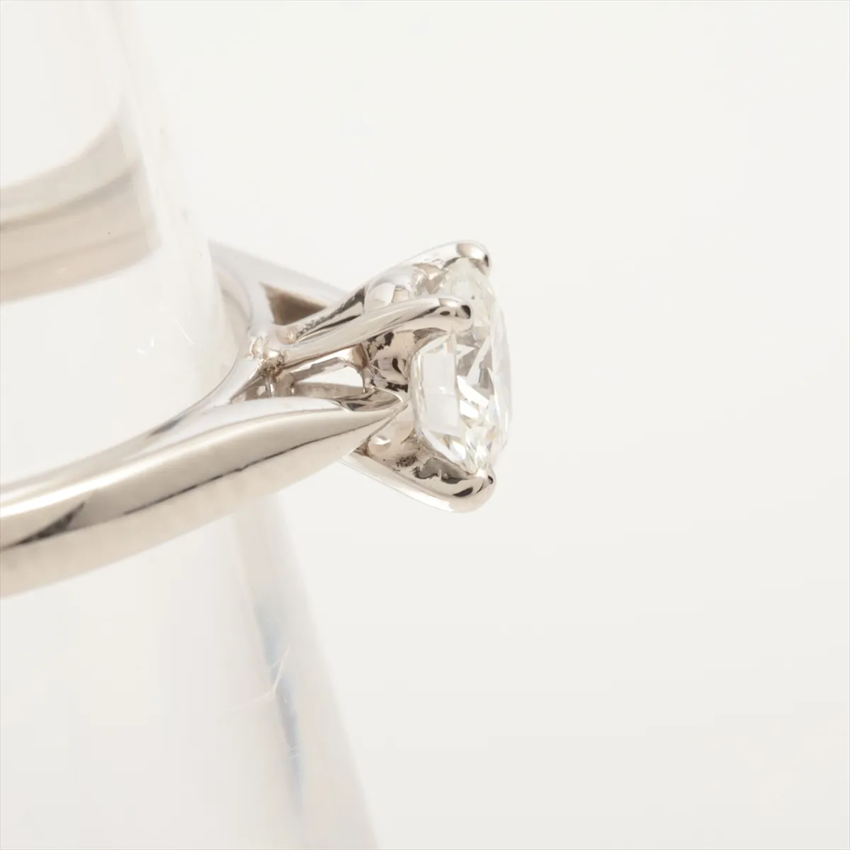 Solitaire 1895 Diamond Ring Pt950 2.3g 0.24 F VS1 VG NONE 47 C017022 Faint engraving Hallmark almost disappeared — view 7
