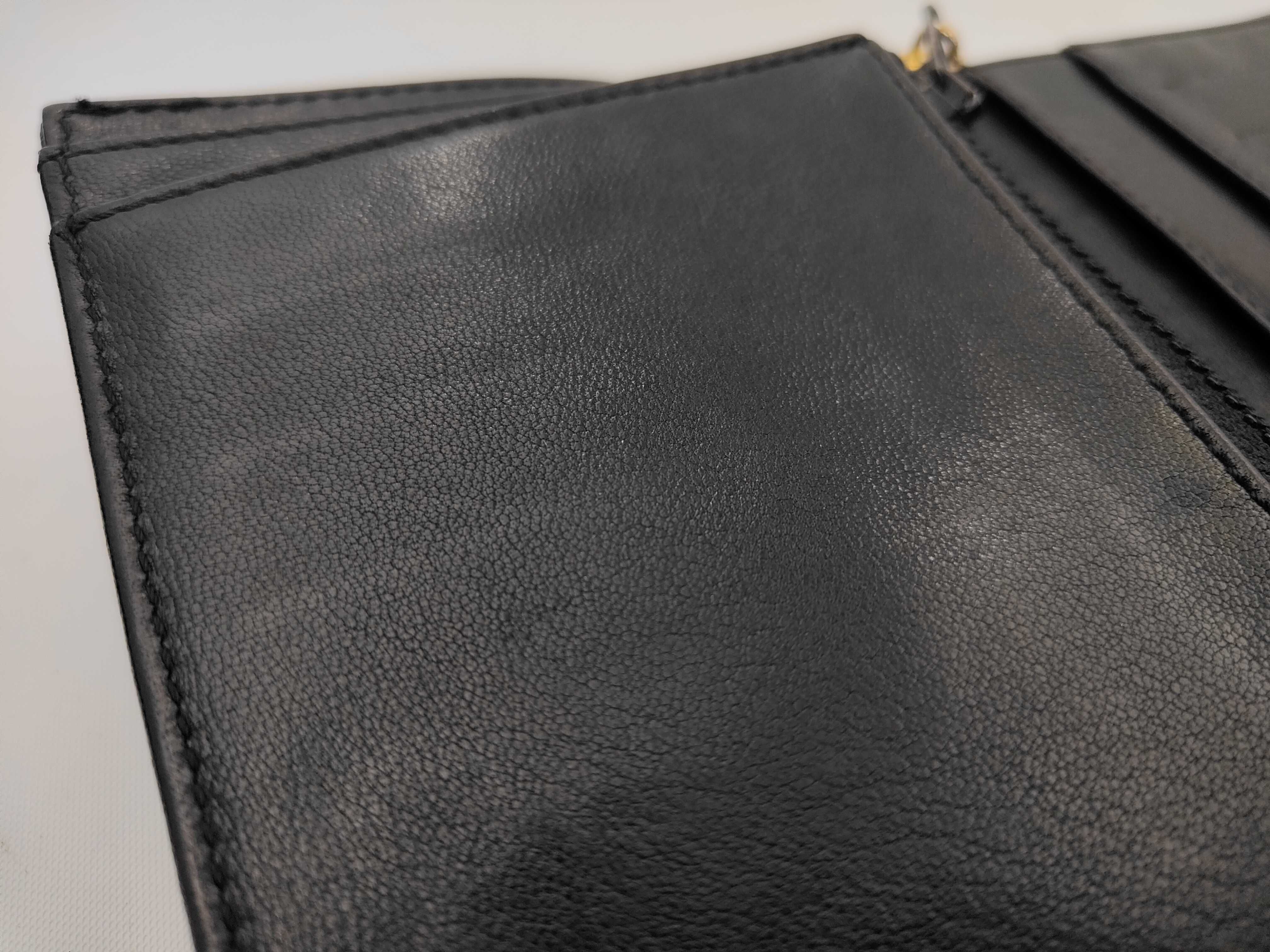 Caviar Skin Tri-fold Wallet, Black, Series 5 — view 9
