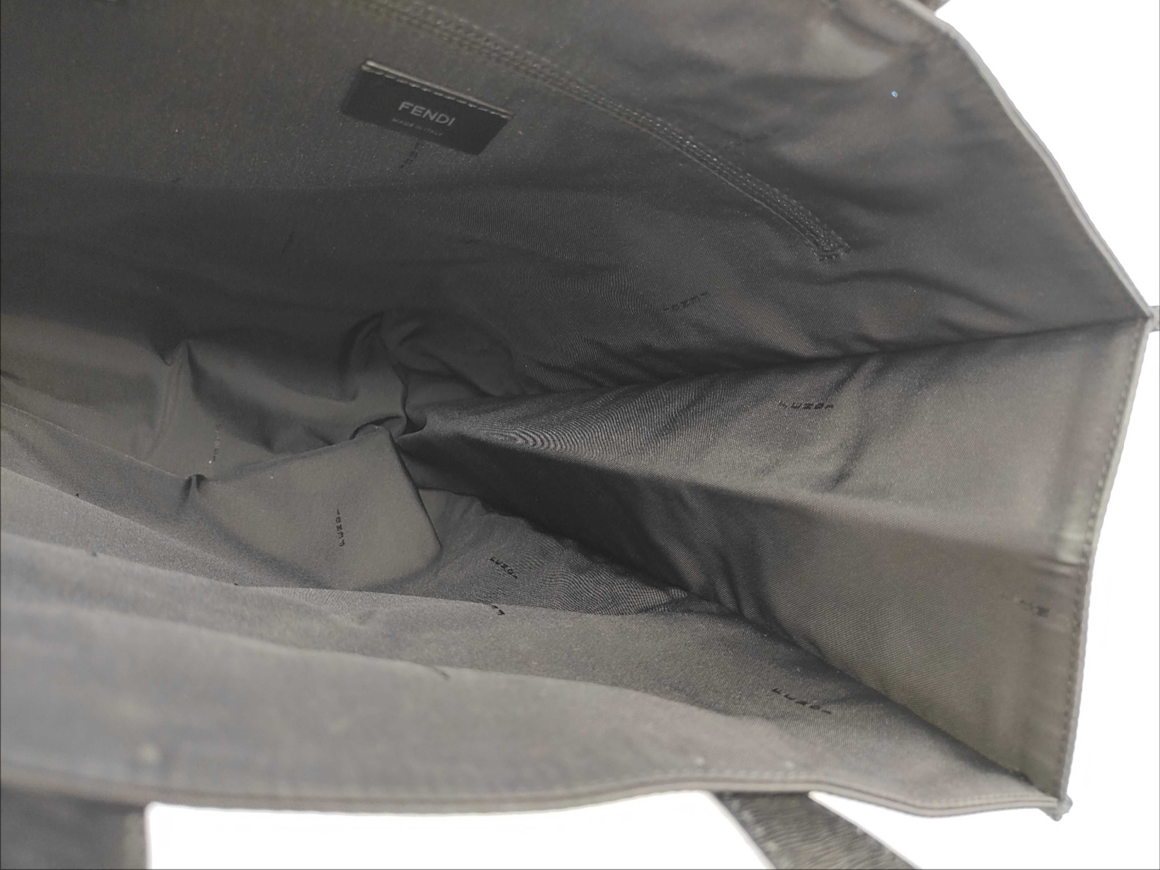 Monster Nylon x Leather Tote Bag, Black, 7VA245 Tote Bag — view 14