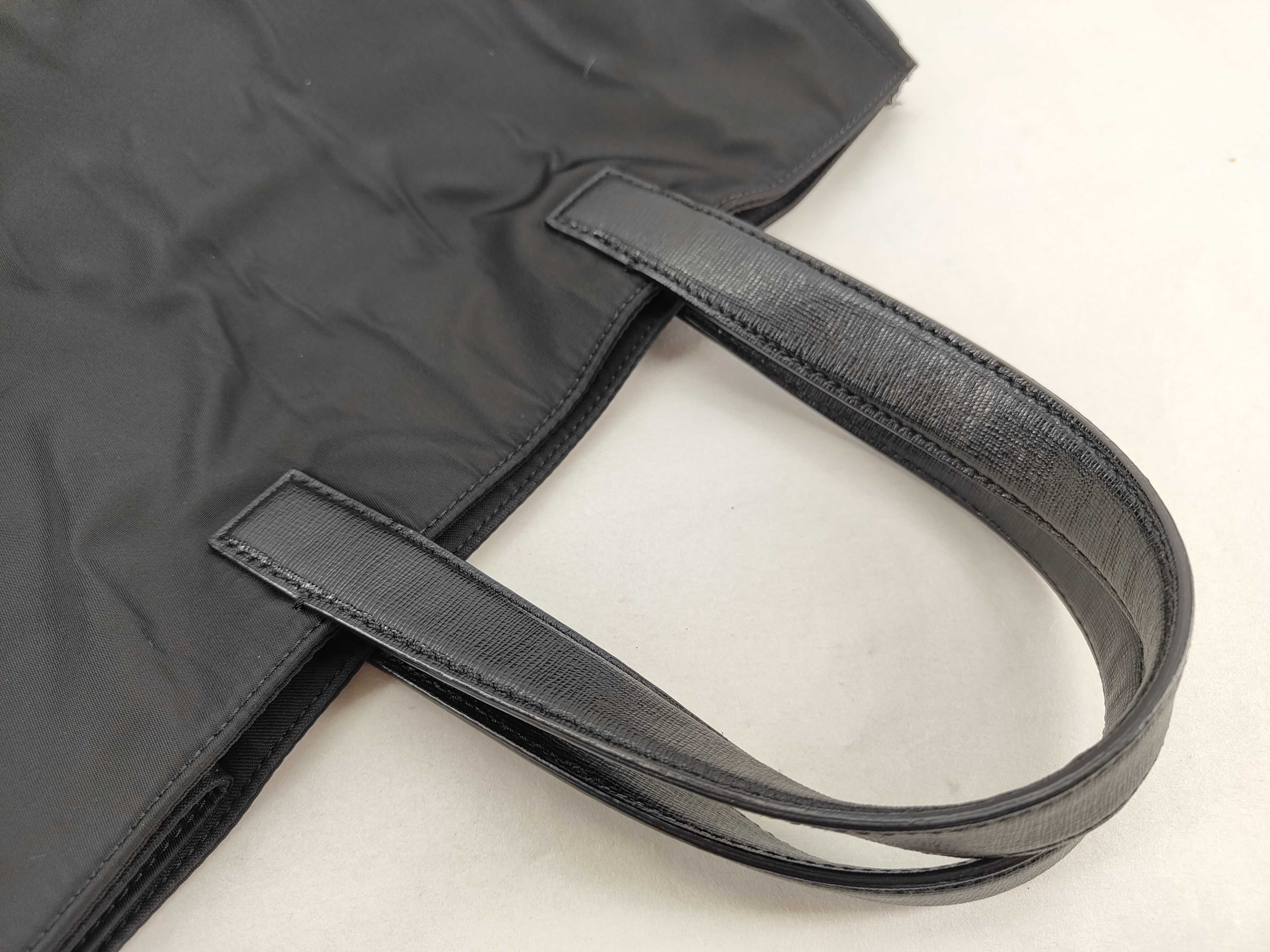Monster Nylon x Leather Tote Bag, Black, 7VA245 Tote Bag — view 4