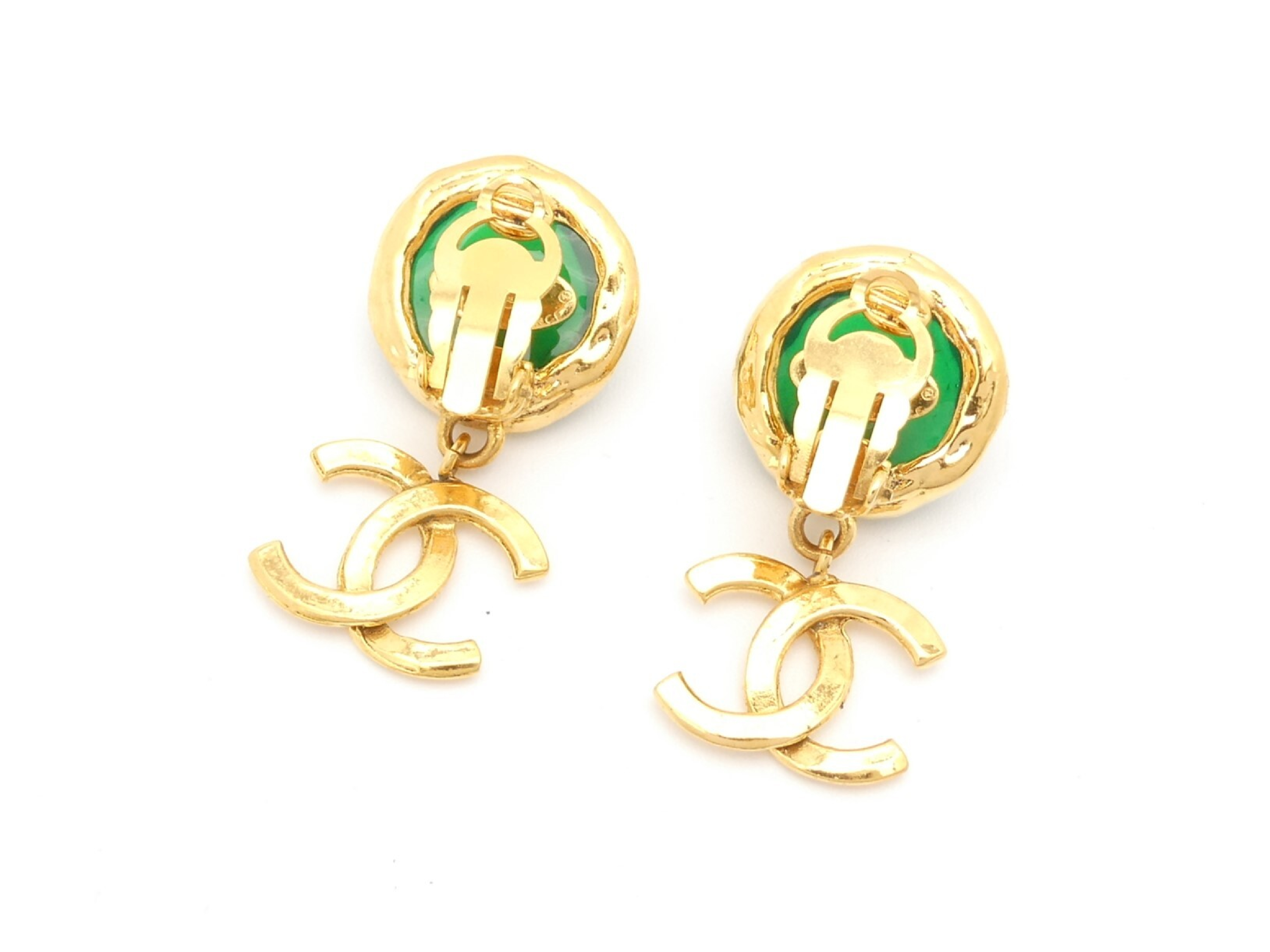 Coco Mark Swing Gold Earrings — view 2