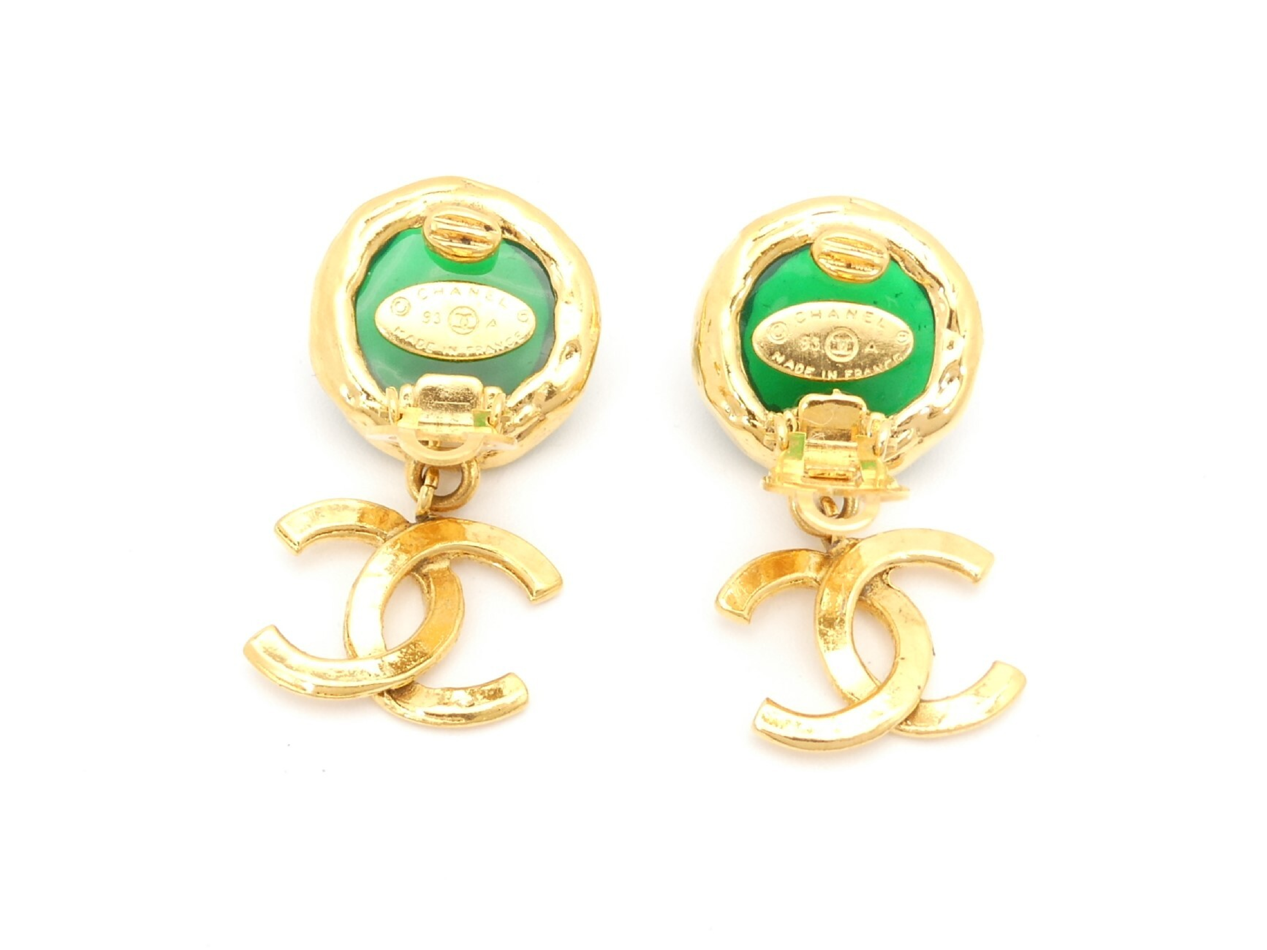 Coco Mark Swing Gold Earrings — view 3