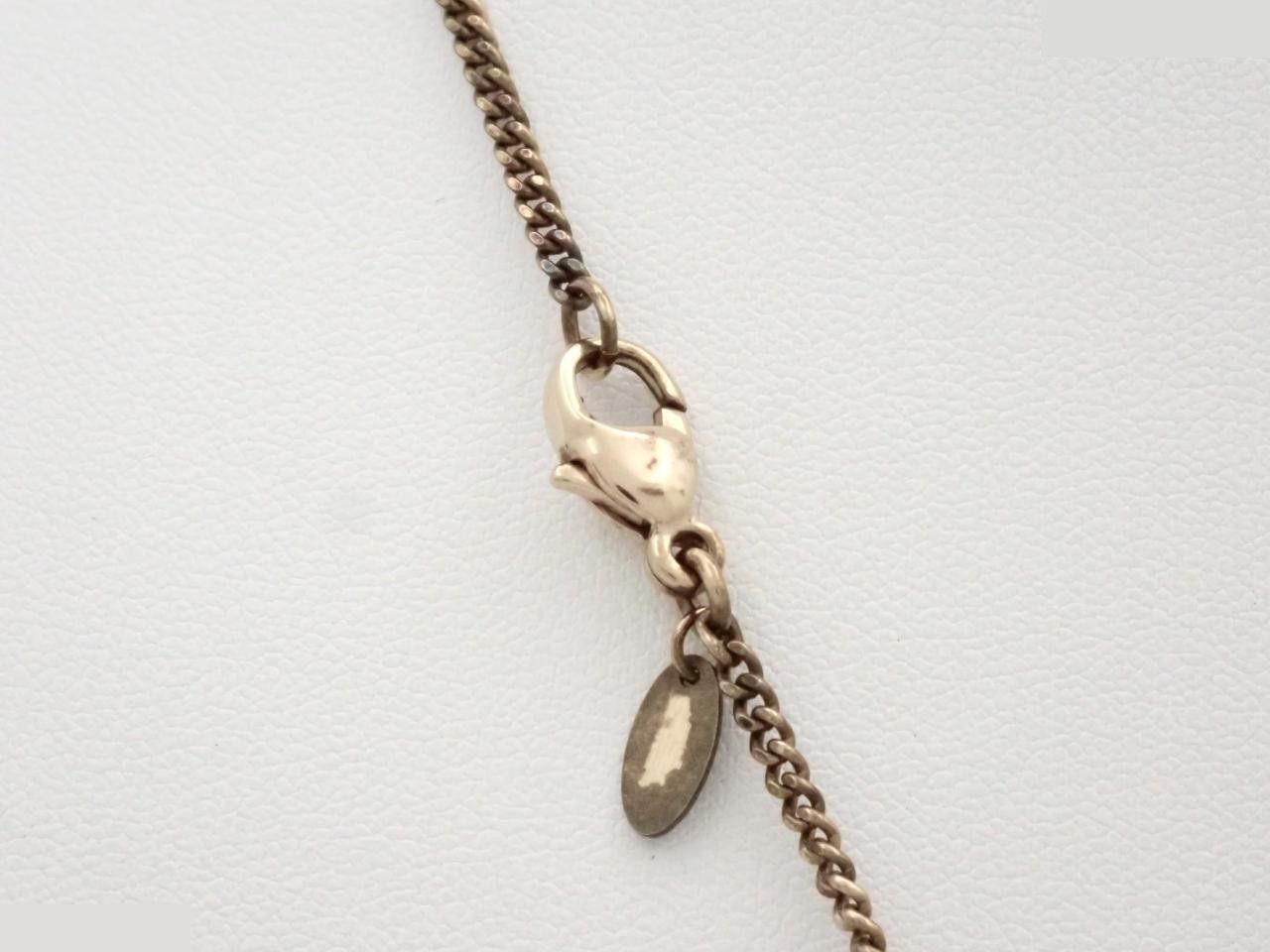Necklace with Coco Mark and wing design, gold, chain approximately 43cm. — view 2