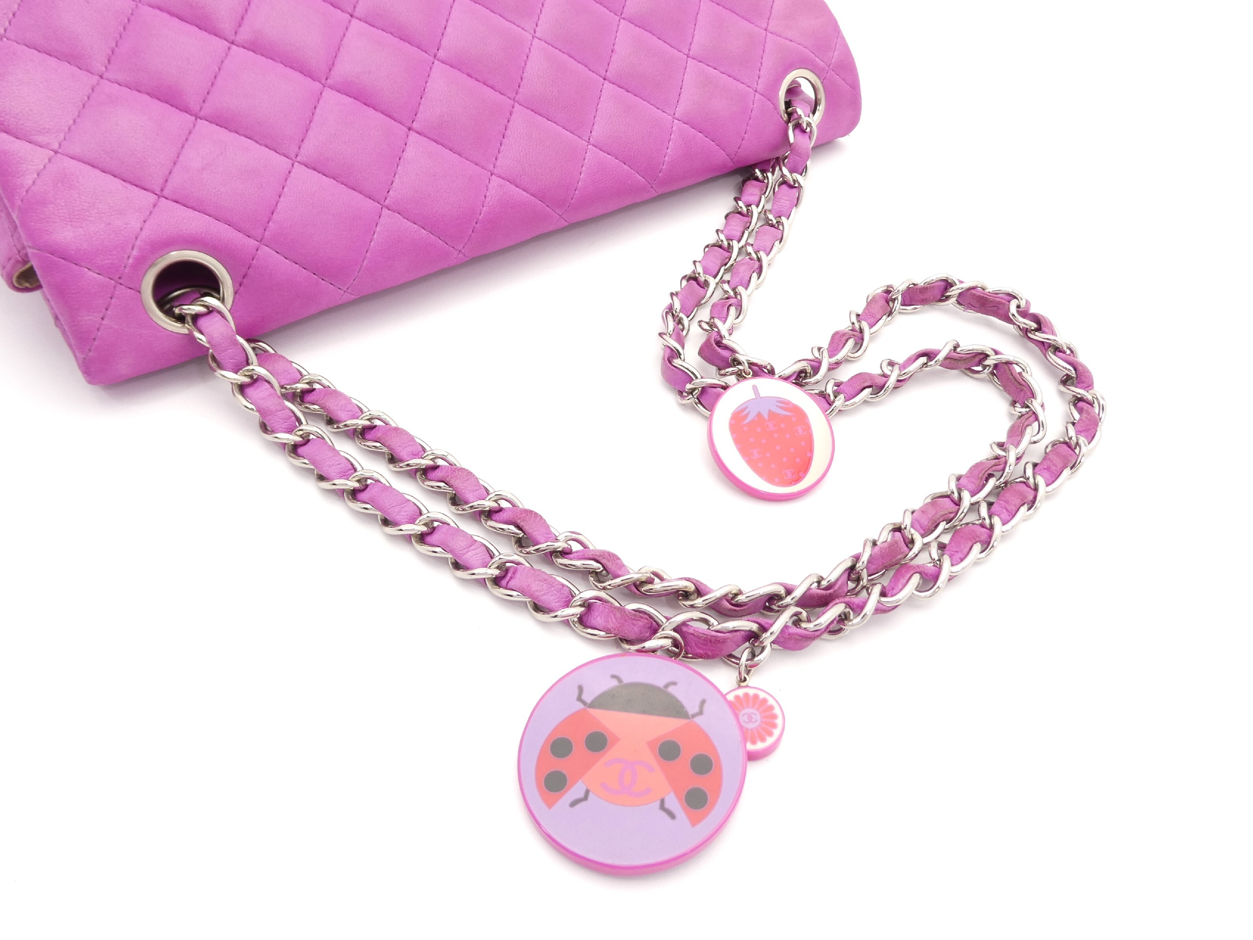 Matelassé Coco Mark Turnlock Double Chain Shoulder Bag — view 6