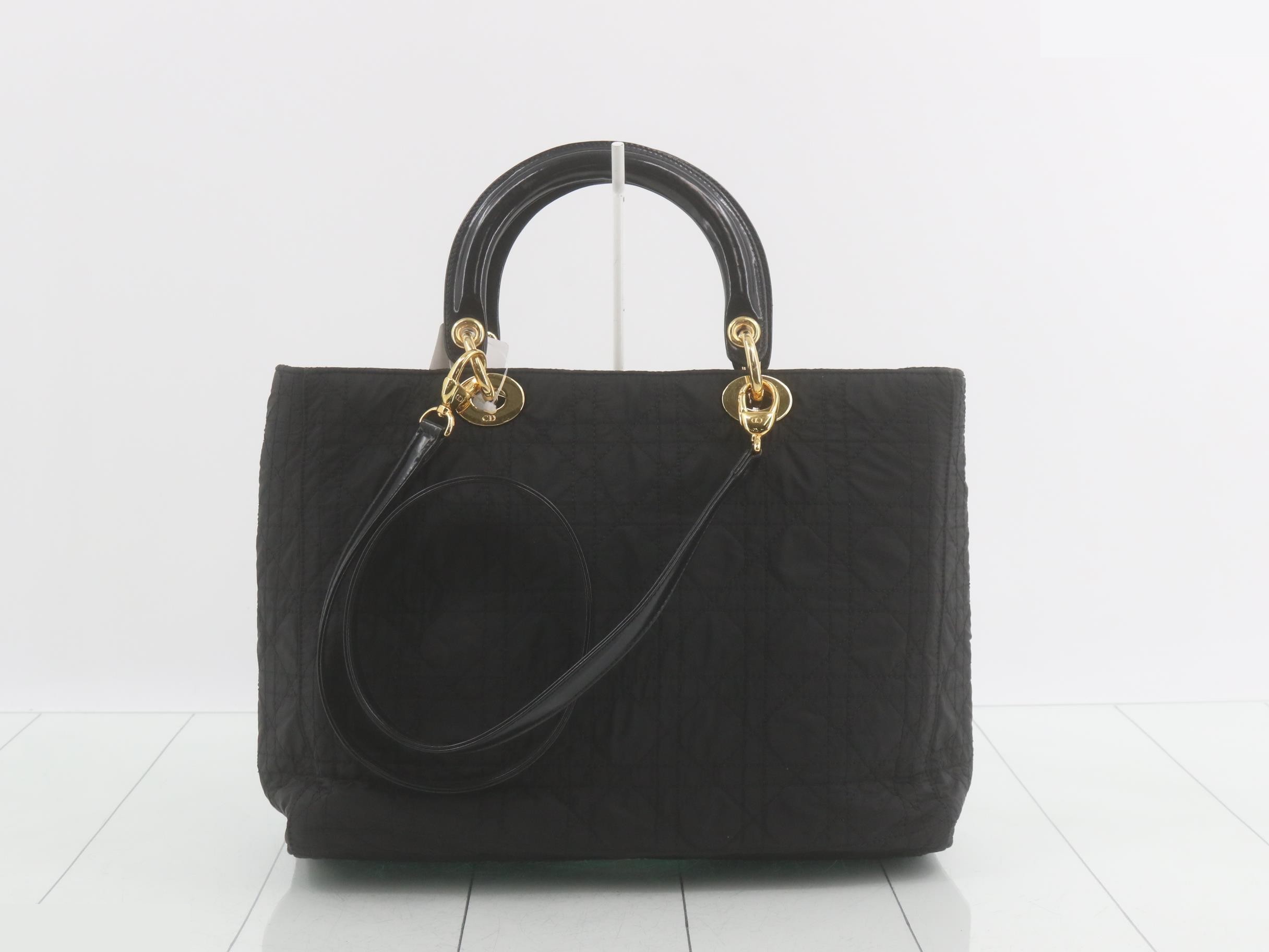Cannage Shoulder Bag, Black — view 2