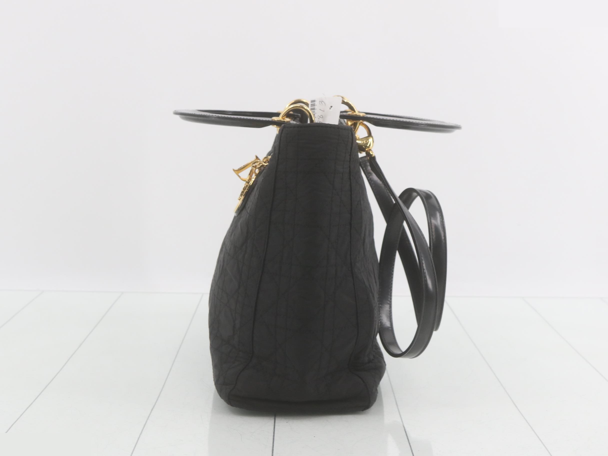Cannage Shoulder Bag, Black — view 3