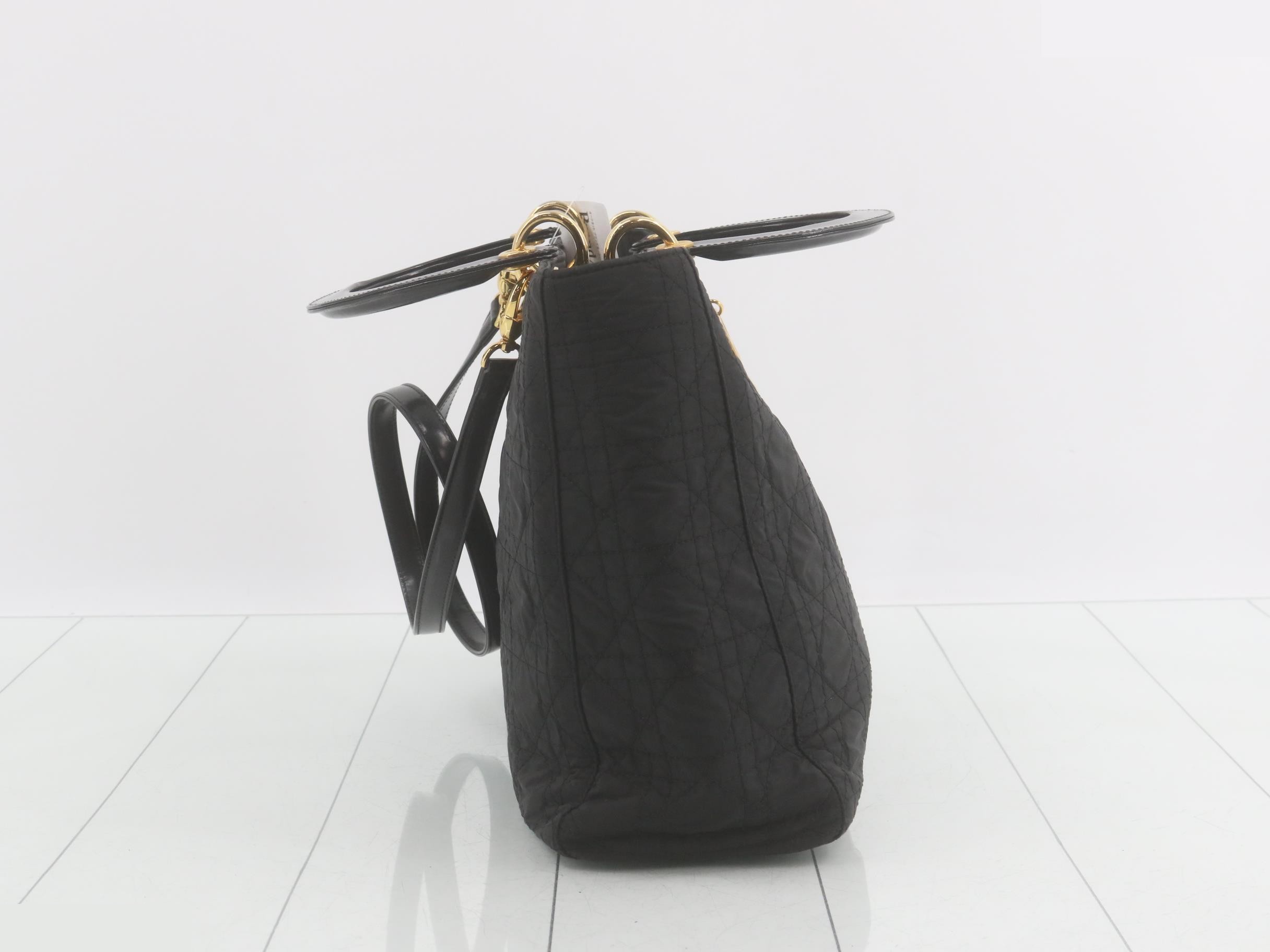 Cannage Shoulder Bag, Black — view 4