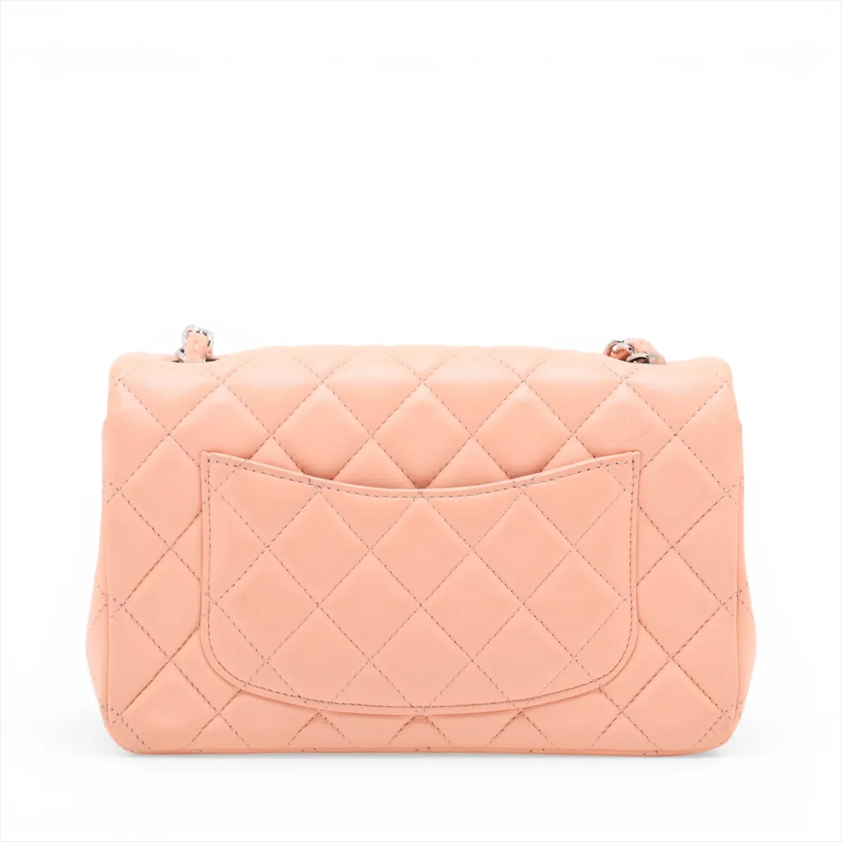 Mini Matelassé 20 Lambskin Single Flap Single Chain Bag, Pink Beige, Silver Hardware, 29432882, Serial Number 29-series, A69900 — view 2