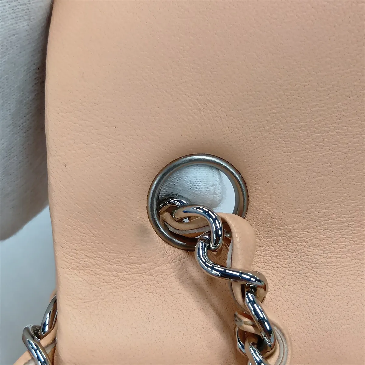 Mini Matelassé 20 Lambskin Single Flap Single Chain Bag, Pink Beige, Silver Hardware, 29432882, Serial Number 29-series, A69900 — view 15