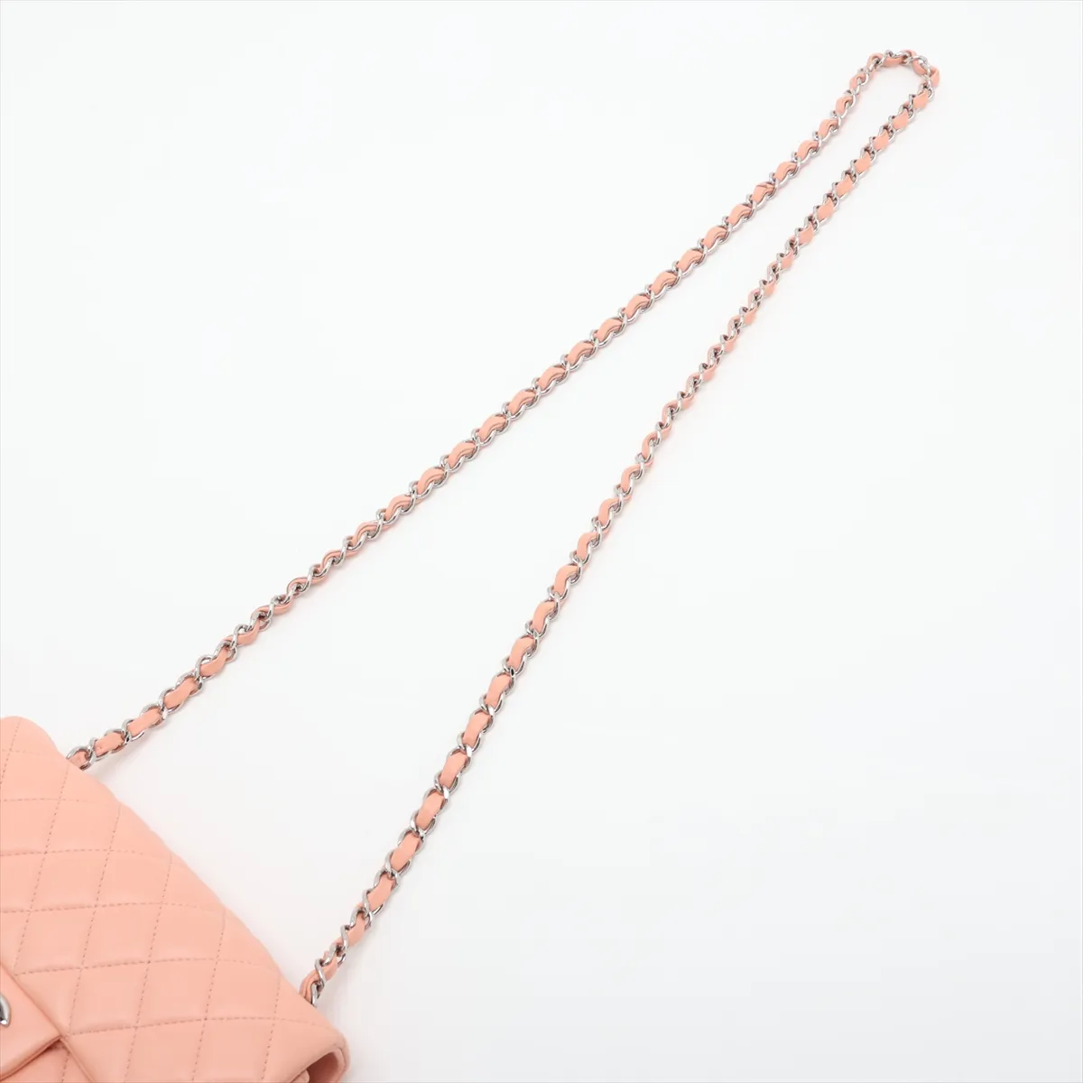 Mini Matelassé 20 Lambskin Single Flap Single Chain Bag, Pink Beige, Silver Hardware, 29432882, Serial Number 29-series, A69900 — view 5
