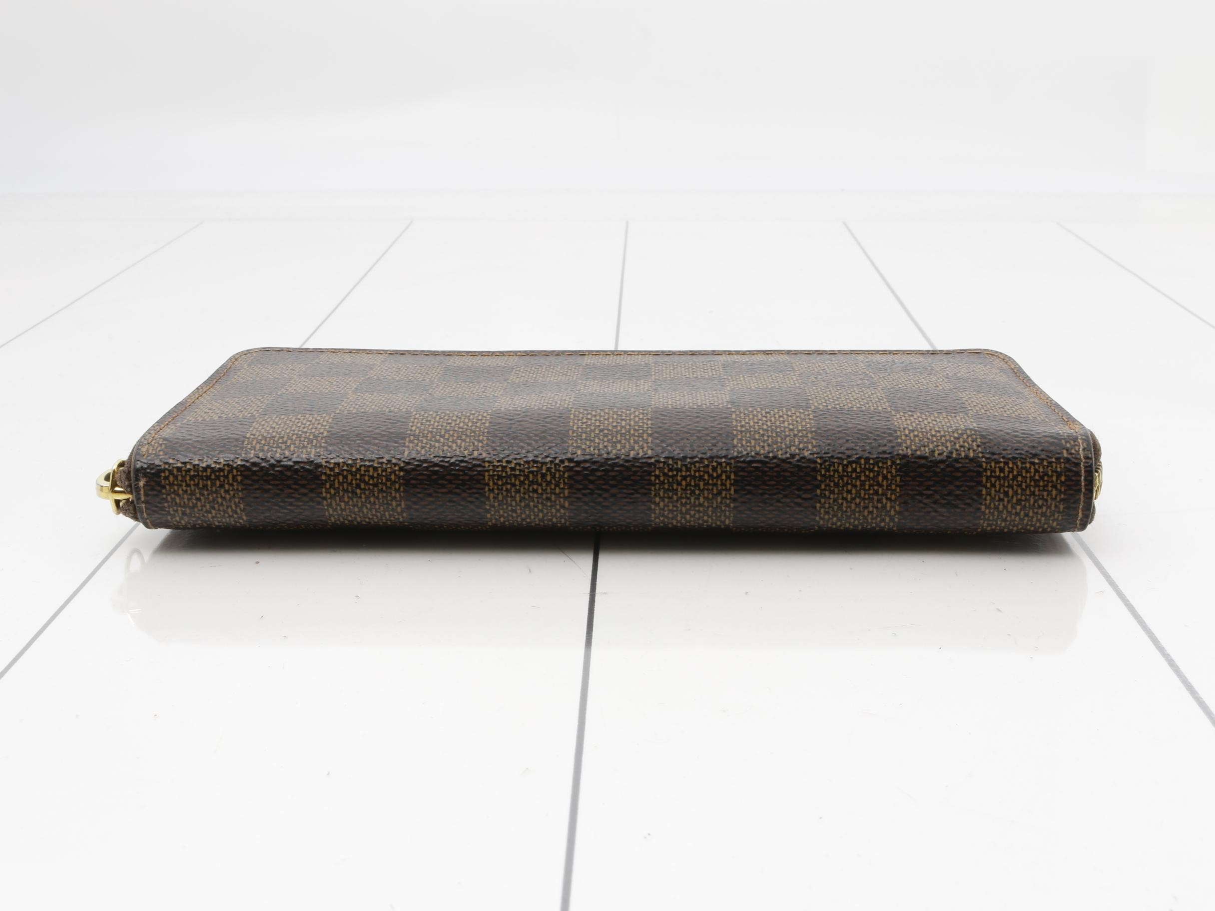 Damier Portefeuille Clemence Rose Ballerine Round Zip Long Wallet — view 3