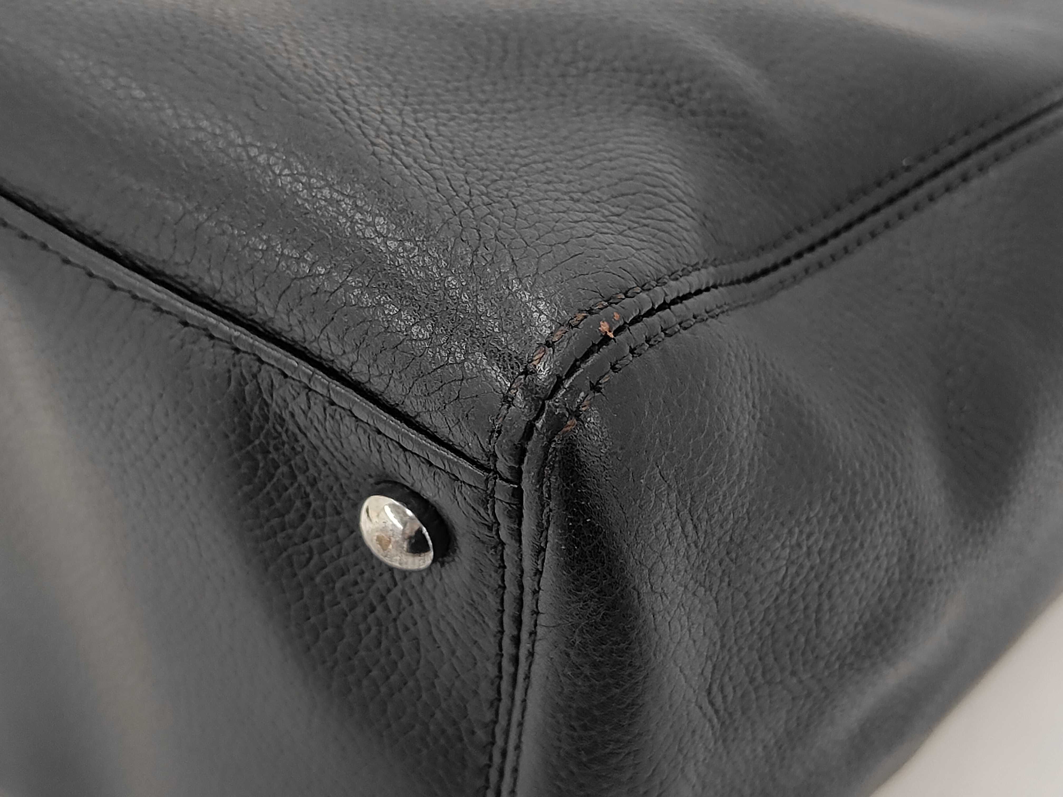 Executive Tote 2-way Leather Black Handbag (Serial Number 12) — view 3
