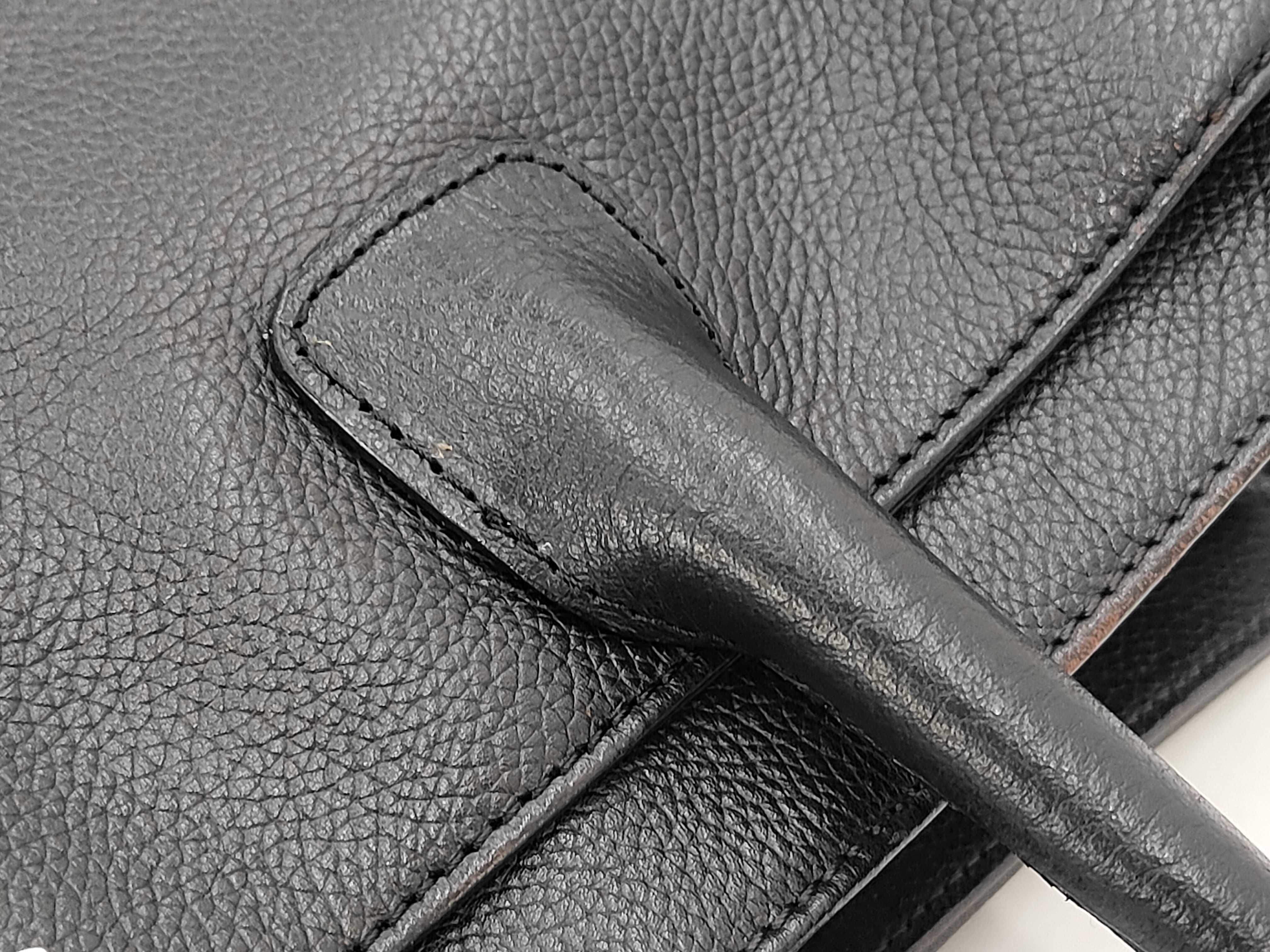 Executive Tote 2-way Leather Black Handbag (Serial Number 12) — view 7