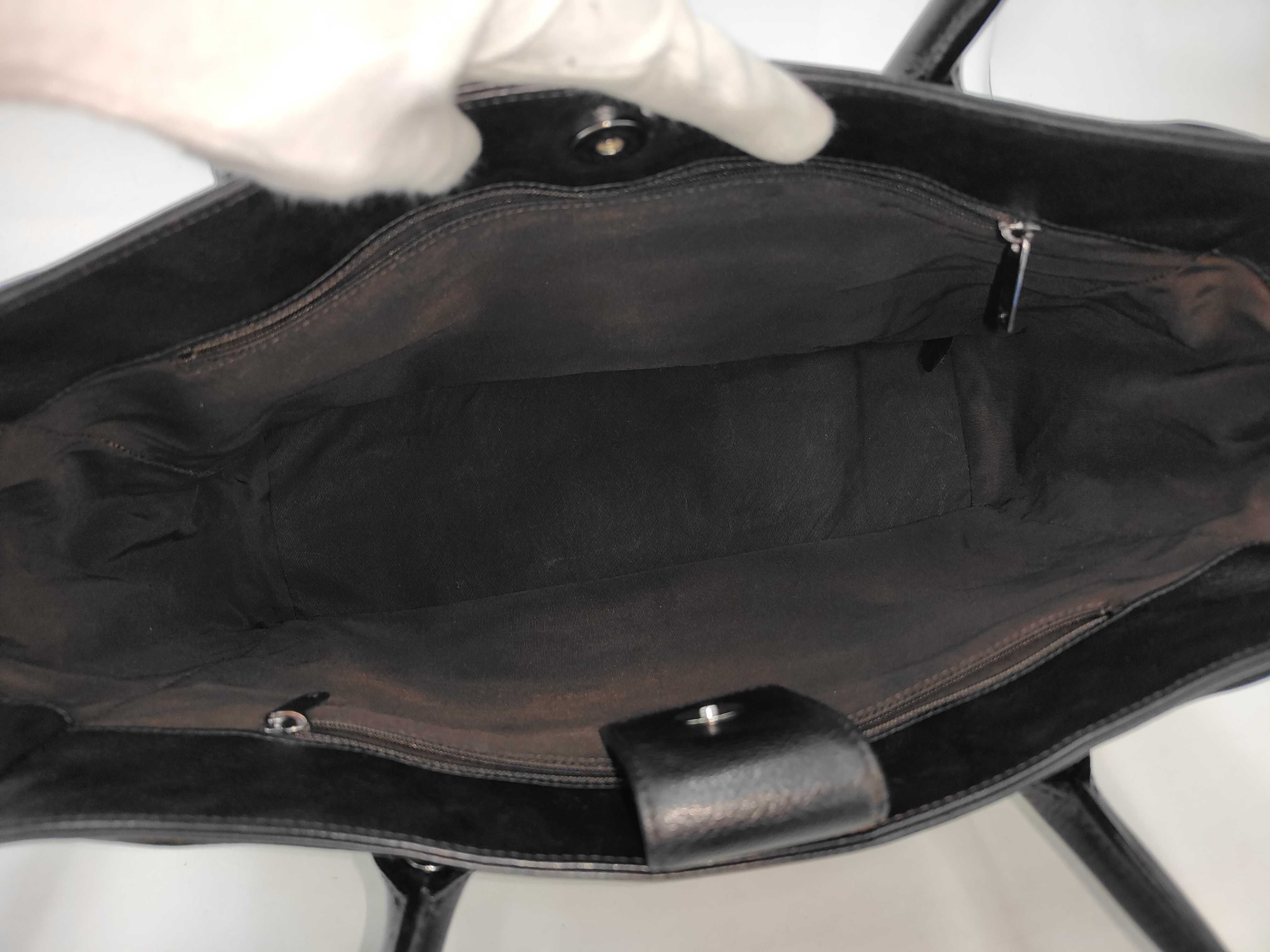 Executive Tote 2-way Leather Black Handbag (Serial Number 12) — view 8