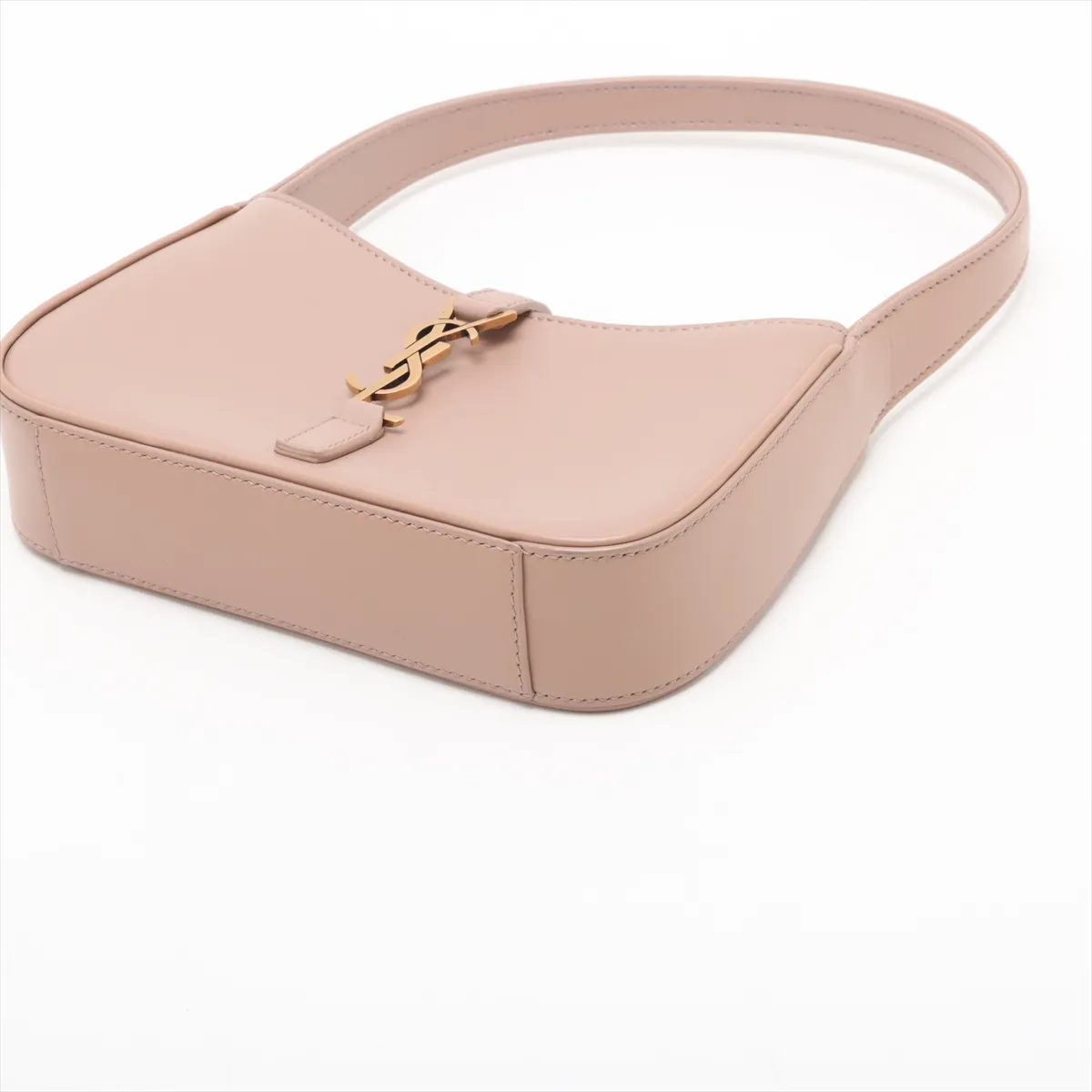 Mini Hobo Leather Handbag, Pink, 710318 — view 3