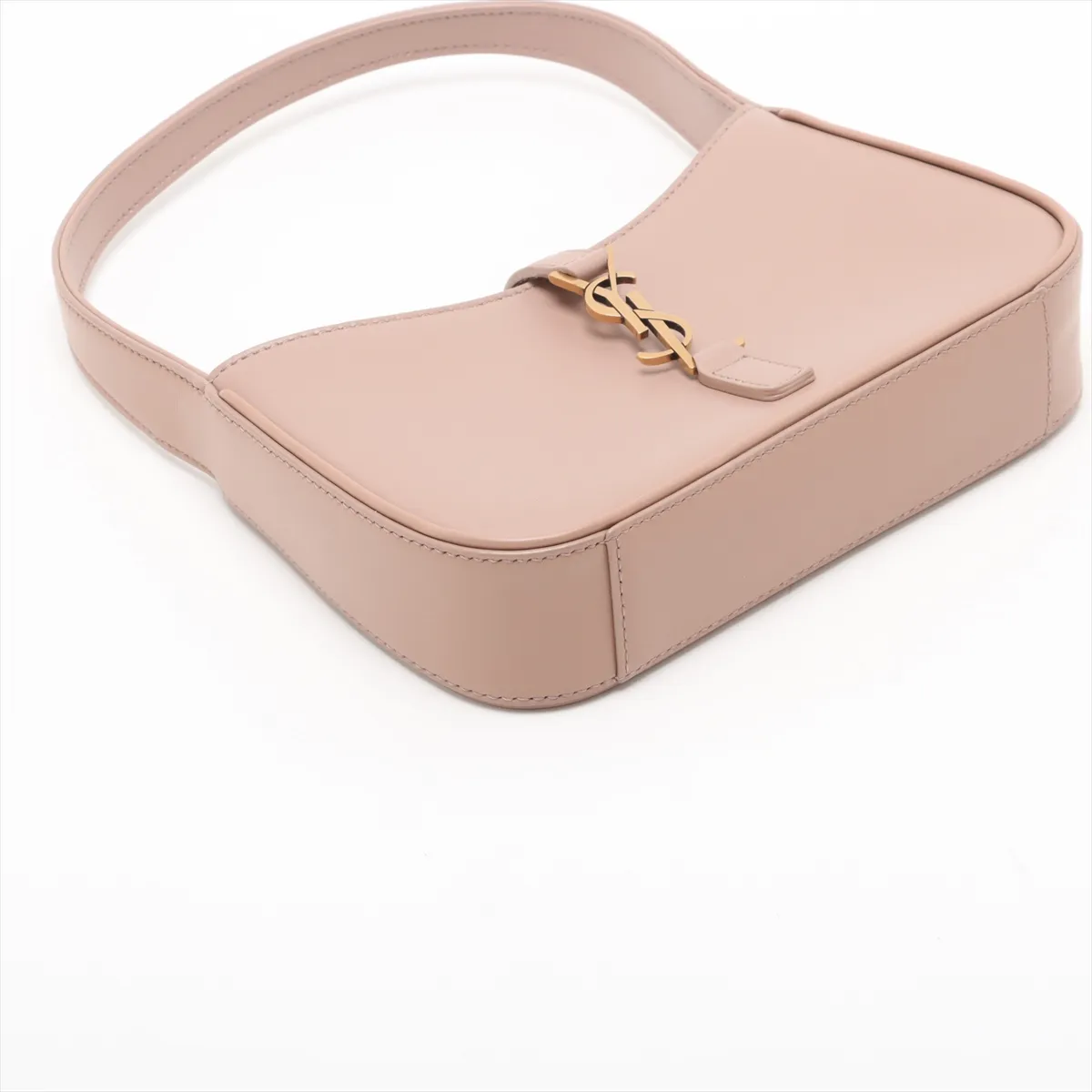 Mini Hobo Leather Handbag, Pink, 710318 — view 4