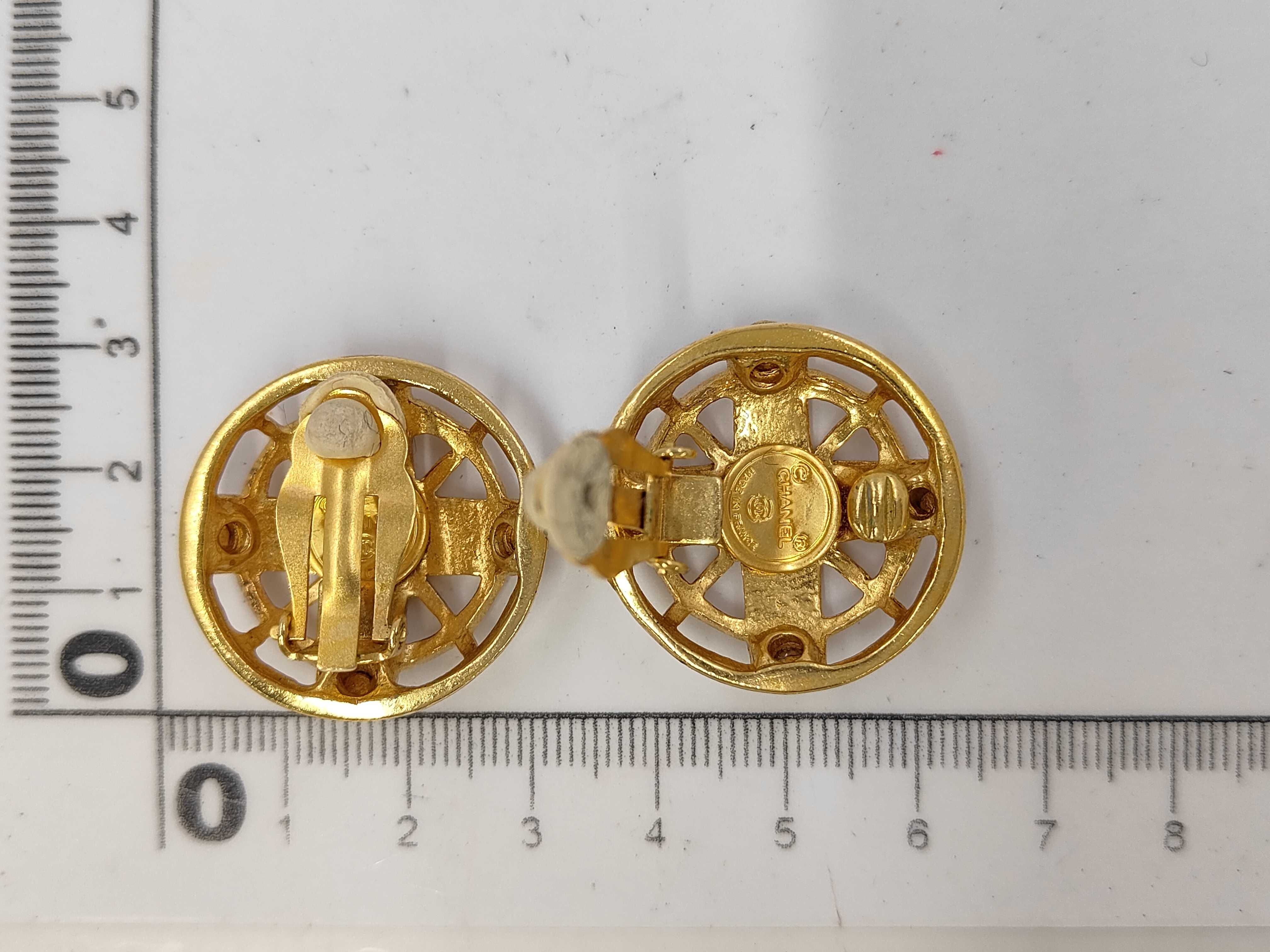logo gold GP earrings with box earrings — view 5
