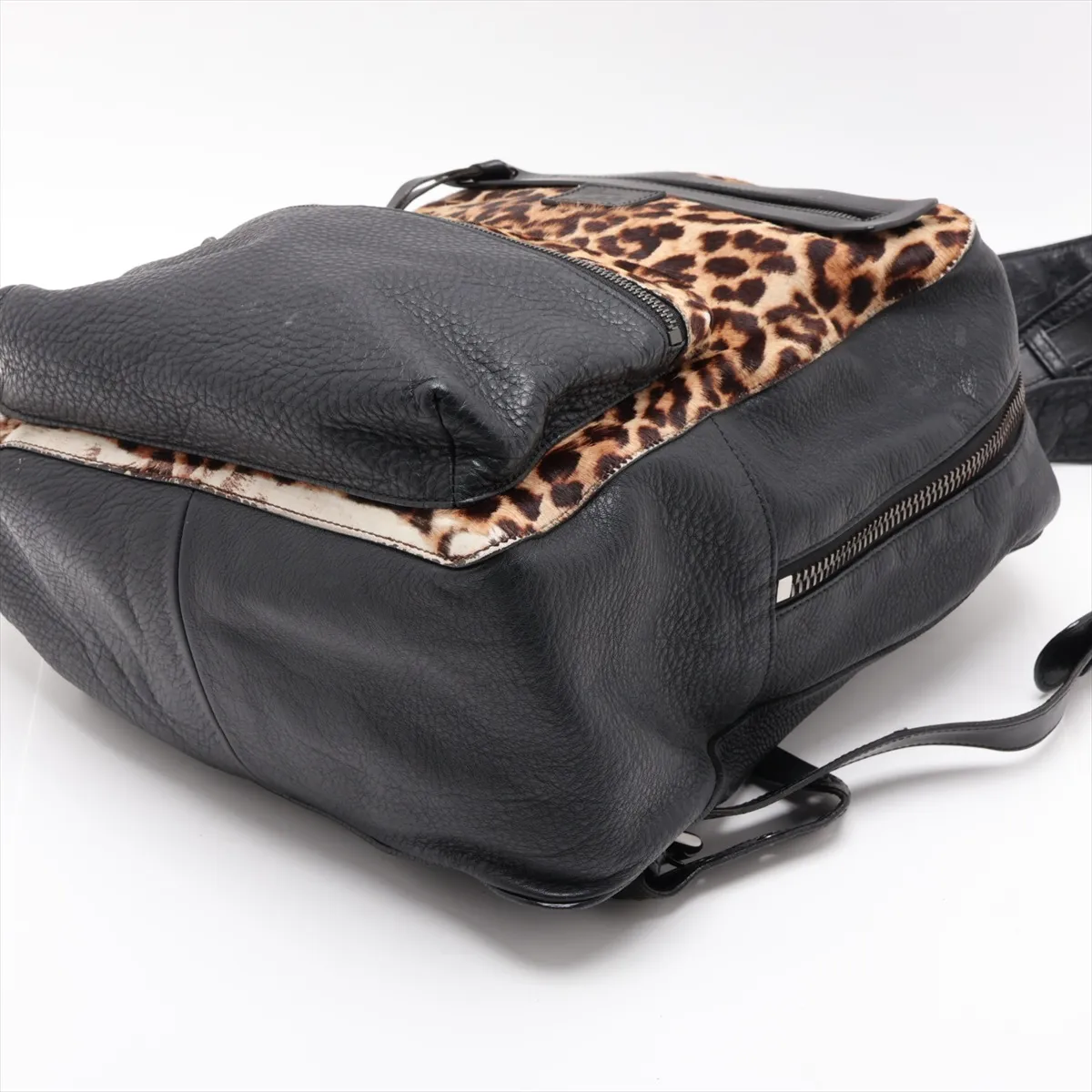 Calf Hair x Leather Backpack/Rucksack Brown x Black — view 3