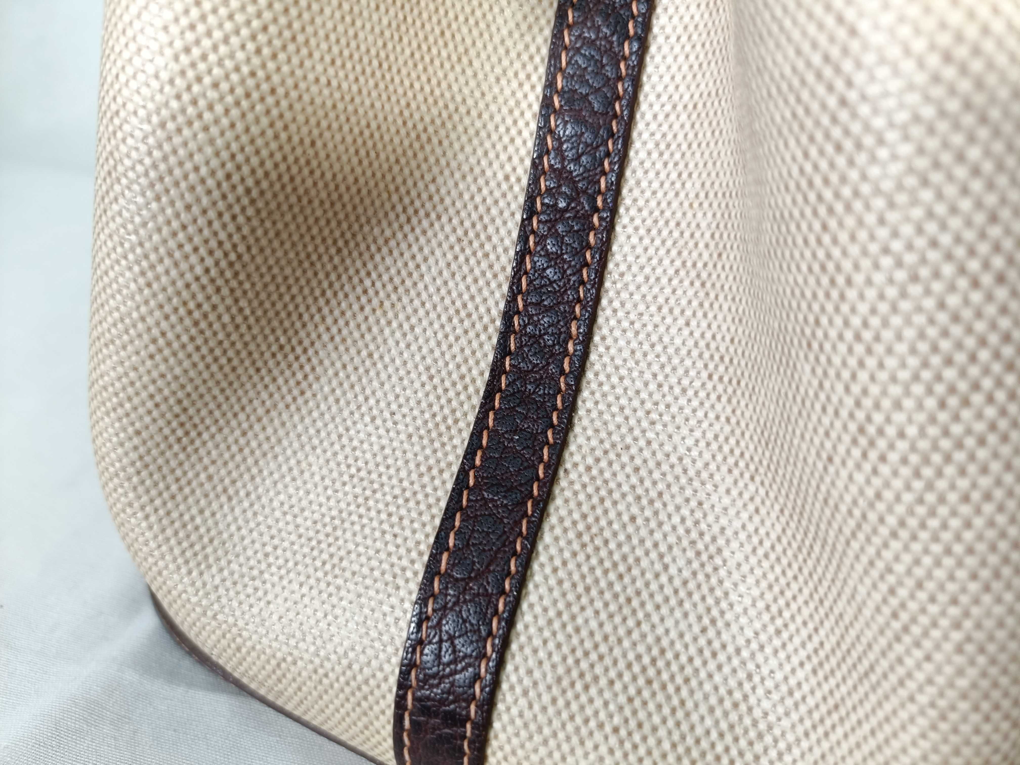 Garden Party 36 PM Toile H x Buffle Beige x Brown Silver Hardware T: 2015 Tote Bag — view 15