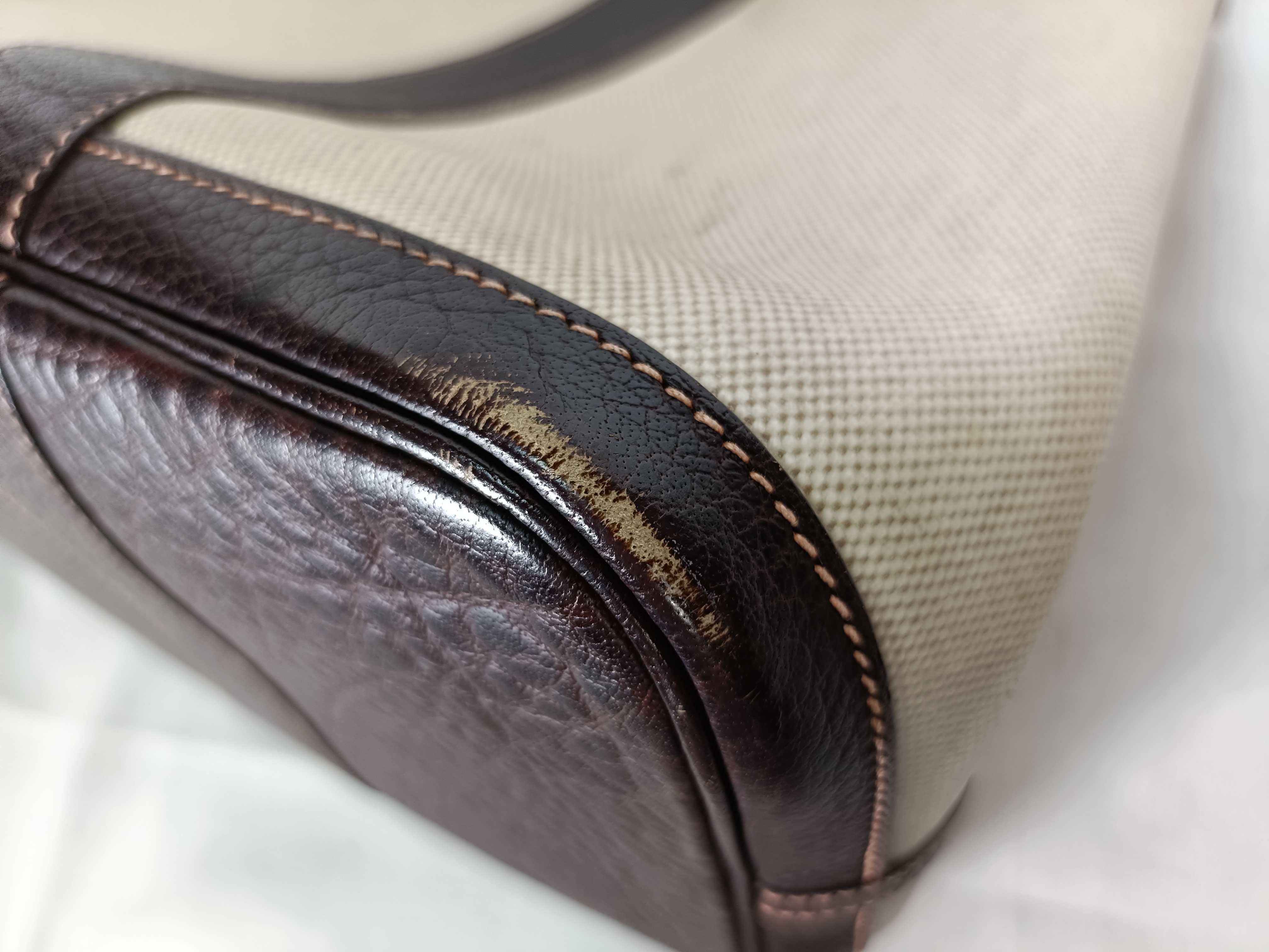 Garden Party 36 PM Toile H x Buffle Beige x Brown Silver Hardware T: 2015 Tote Bag — view 4