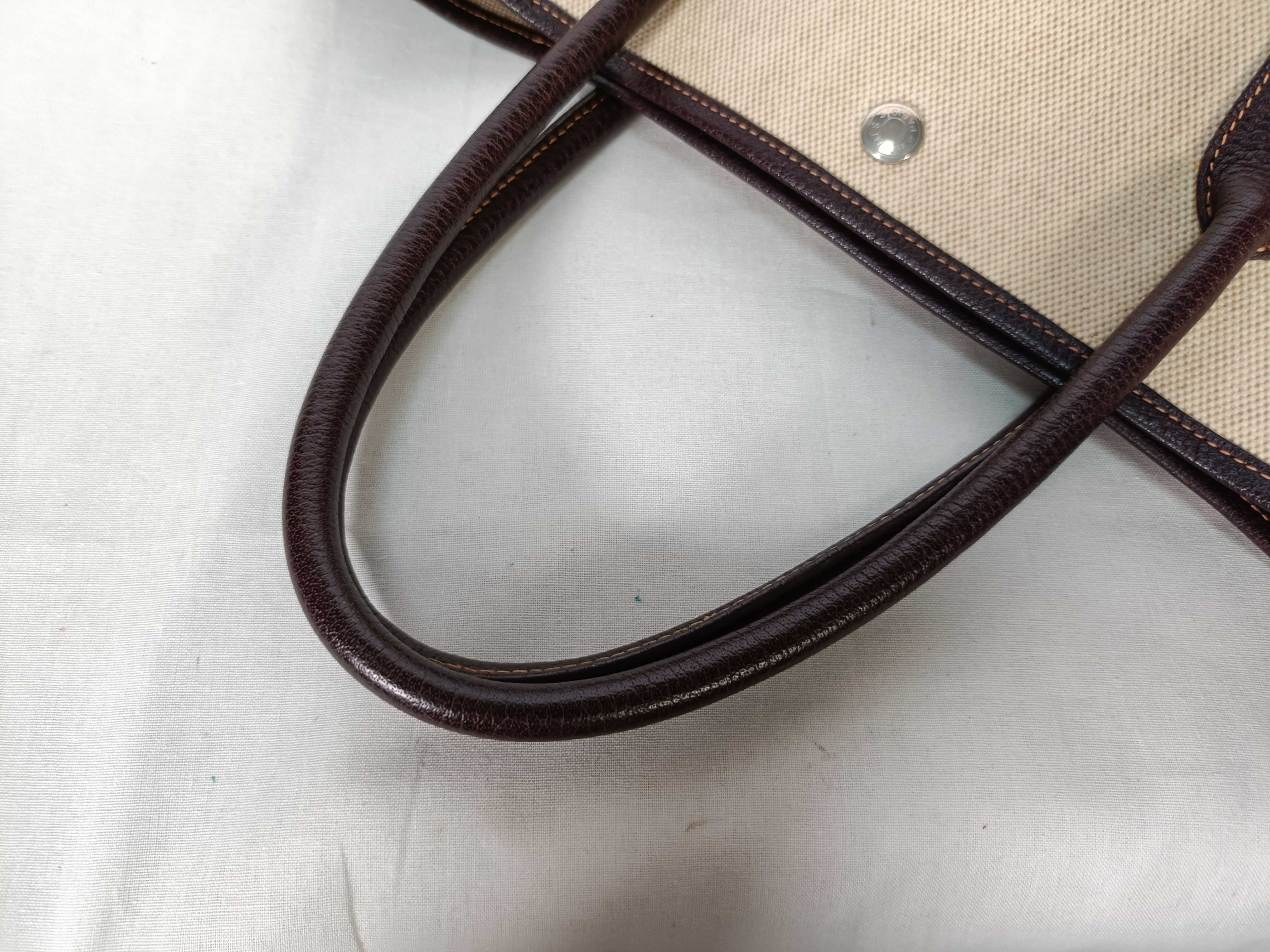 Garden Party 36 PM Toile H x Buffle Beige x Brown Silver Hardware T: 2015 Tote Bag — view 5