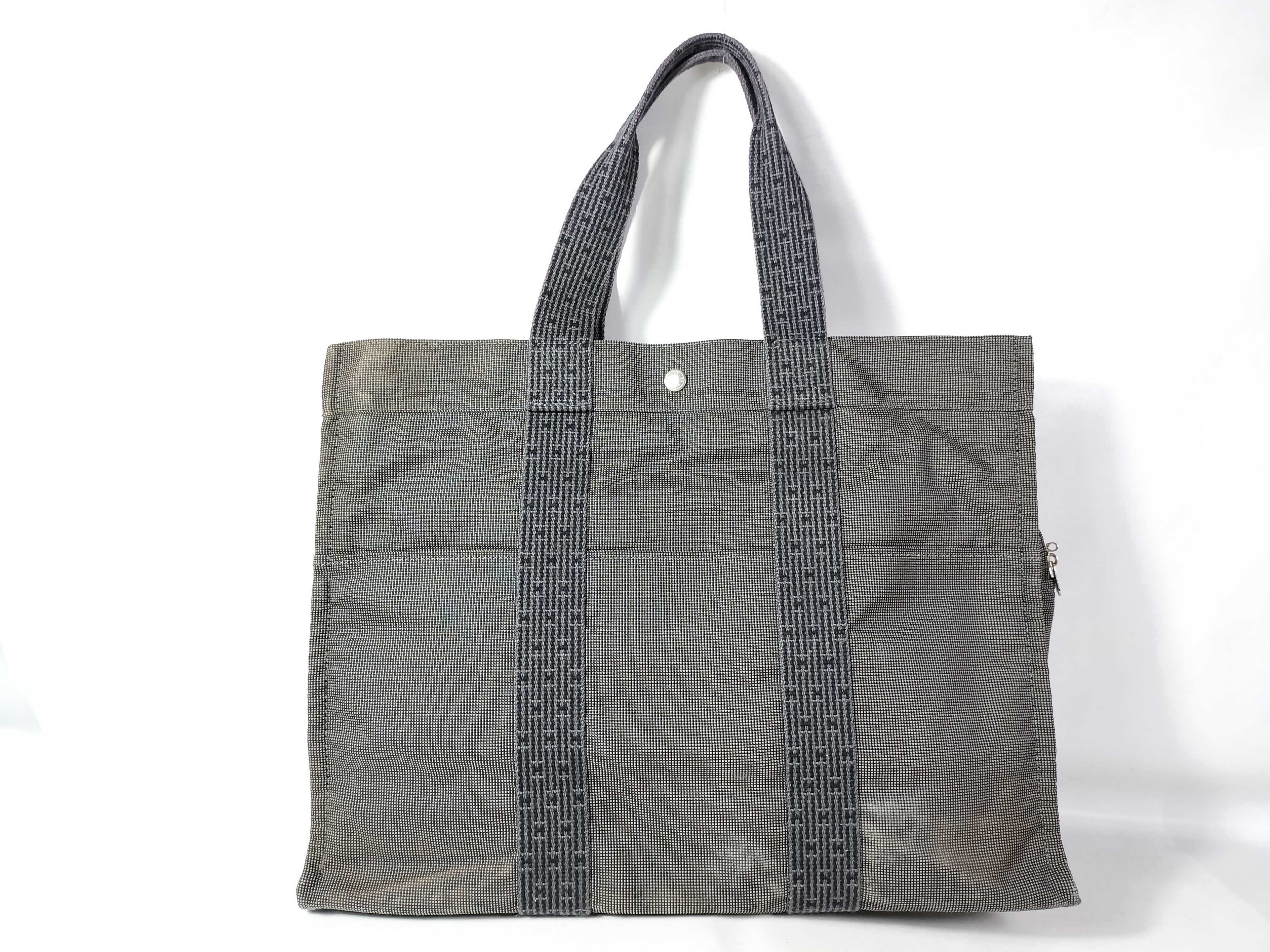 Herline GM Tote Bag, Canvas, Gray Tote Bag