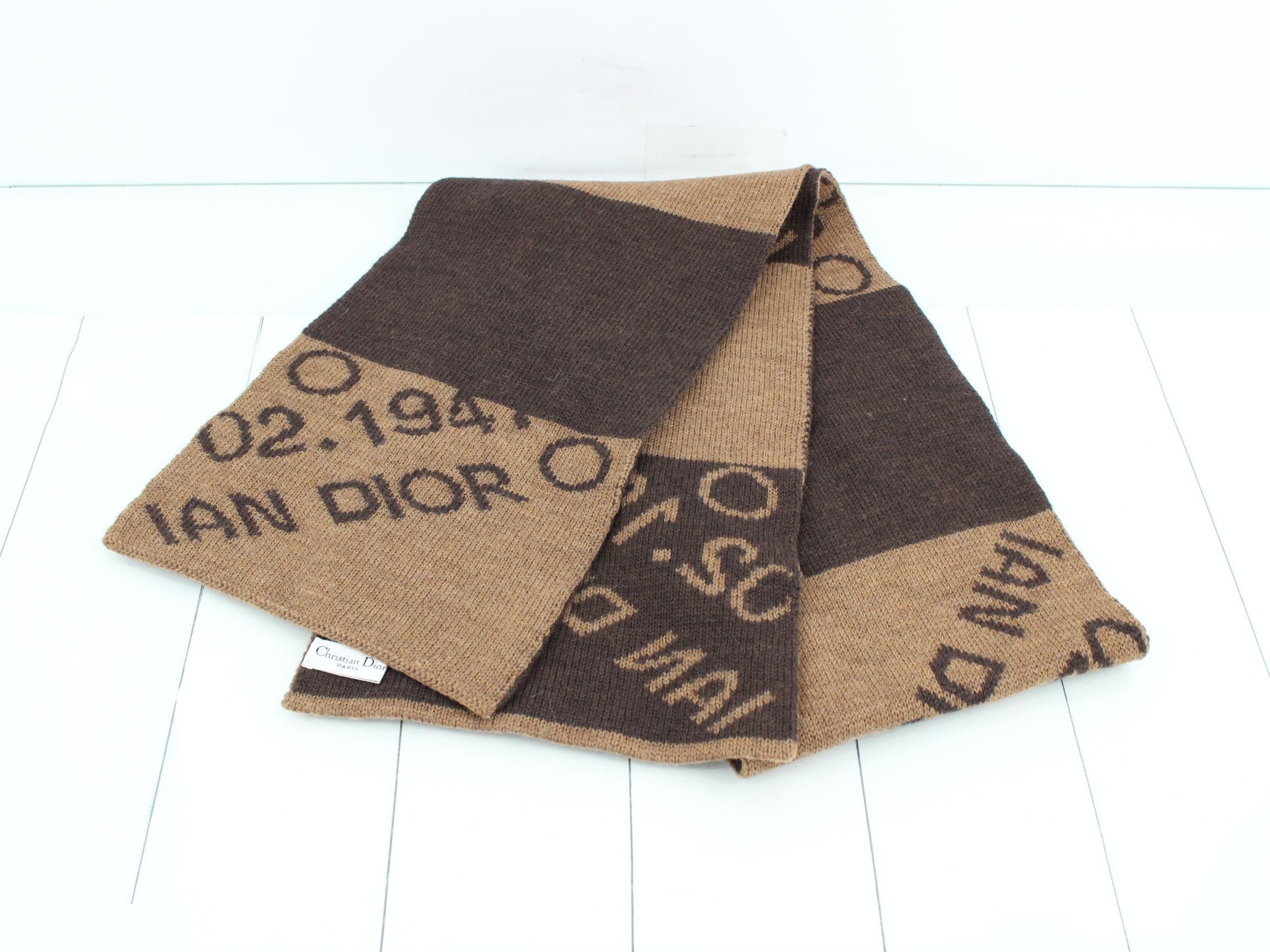 Logo Scarf, Brown — view 2