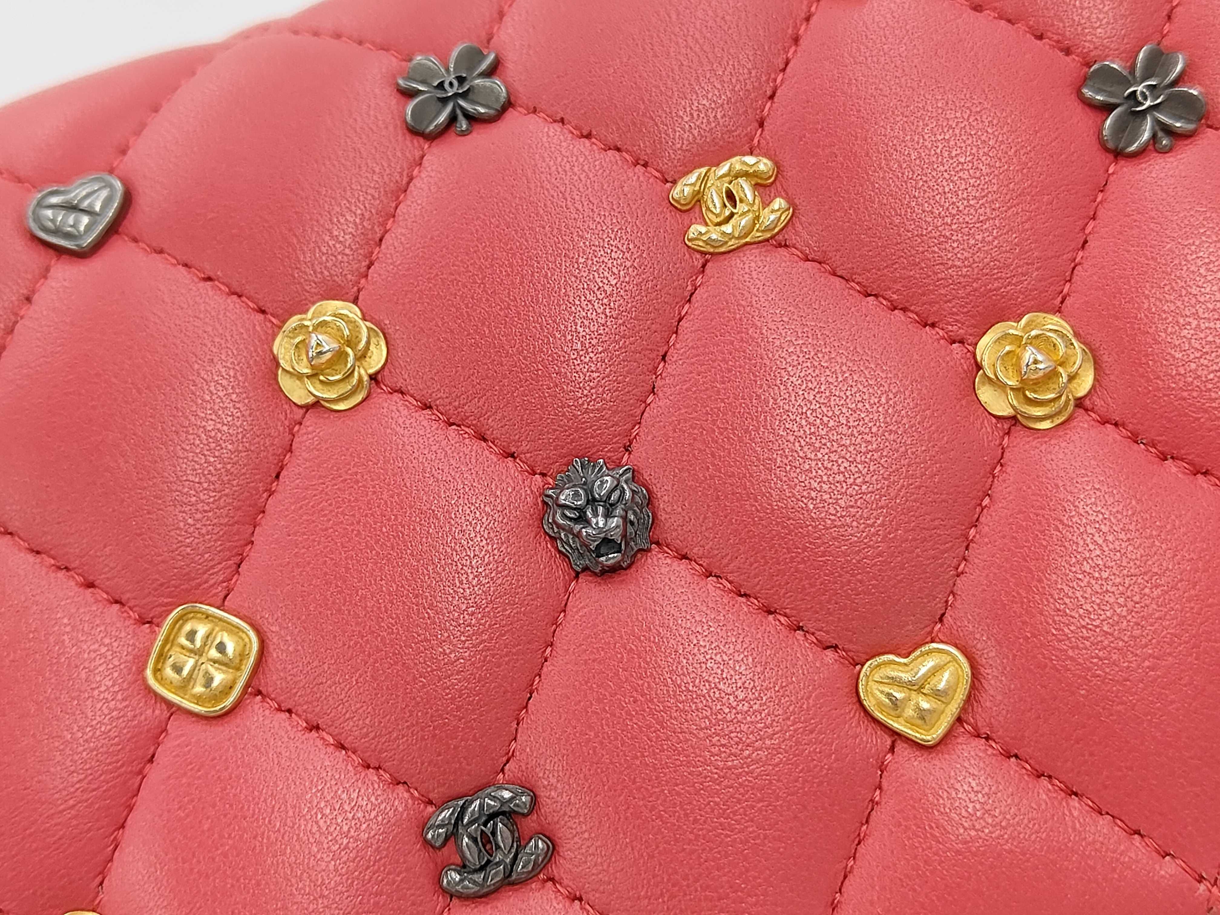 Matelassé Pink Limited Edition Double Flap Shoulder Bag — view 7