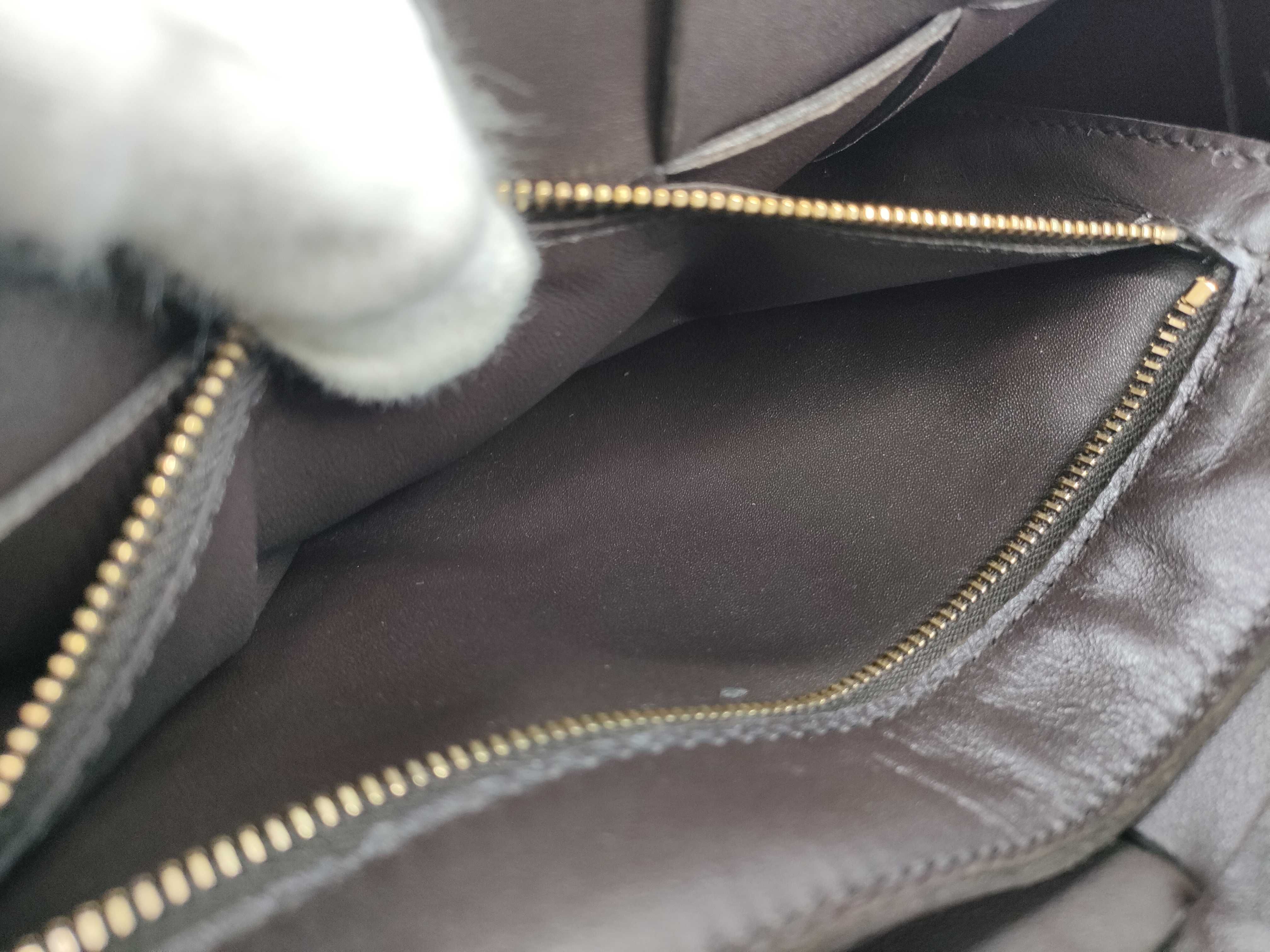 Maxi Intrecciato Cassette Leather Shoulder Bag, Brown — view 11