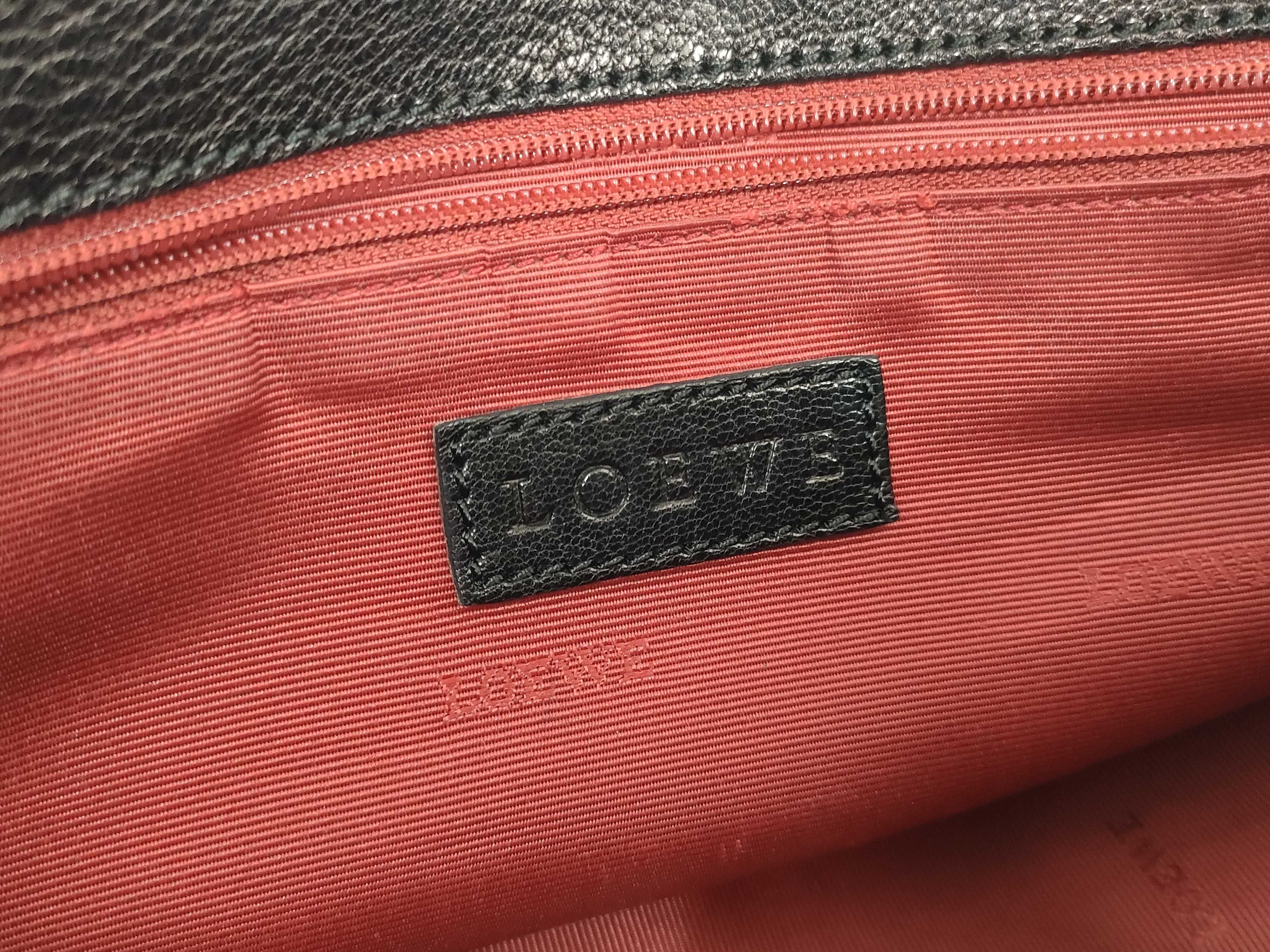 Anagram Studded Black Leather Shoulder Bag — view 11