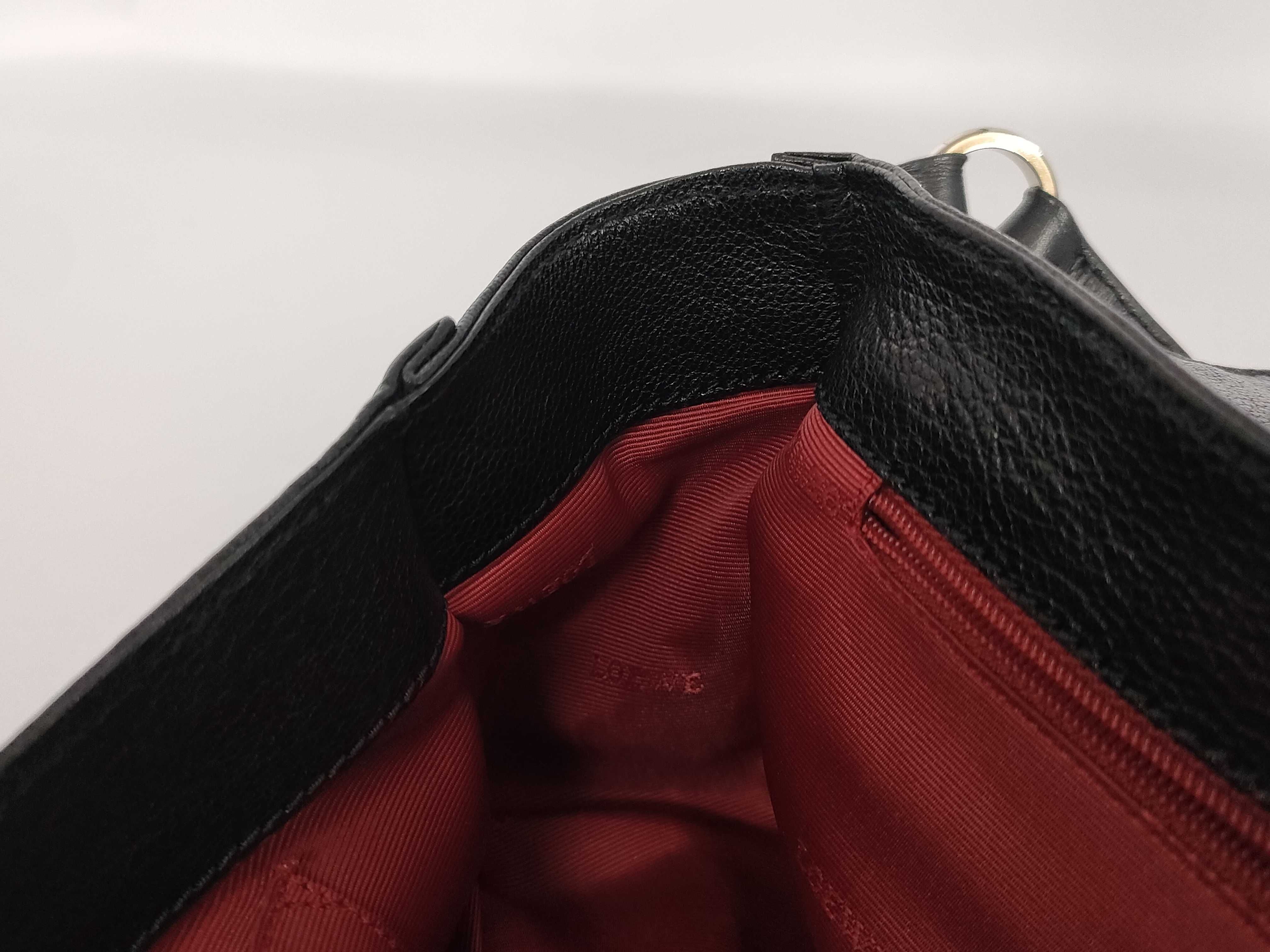 Anagram Studded Black Leather Shoulder Bag — view 13