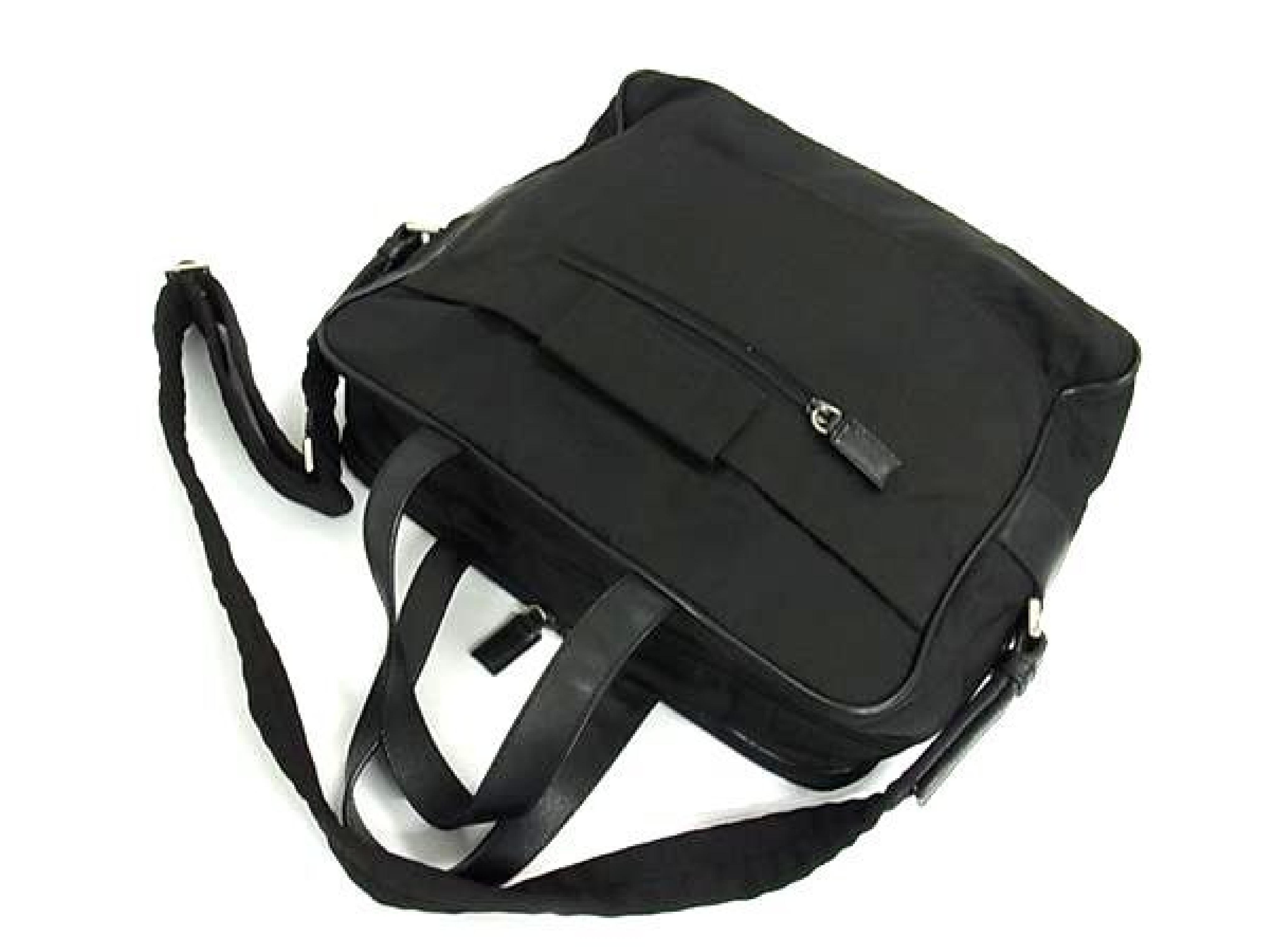 Tessuto Nylon x Leather 2-Way Crossbody Business Bag Shoulder Bag Men's Black EA4210 Business Bag — view 3