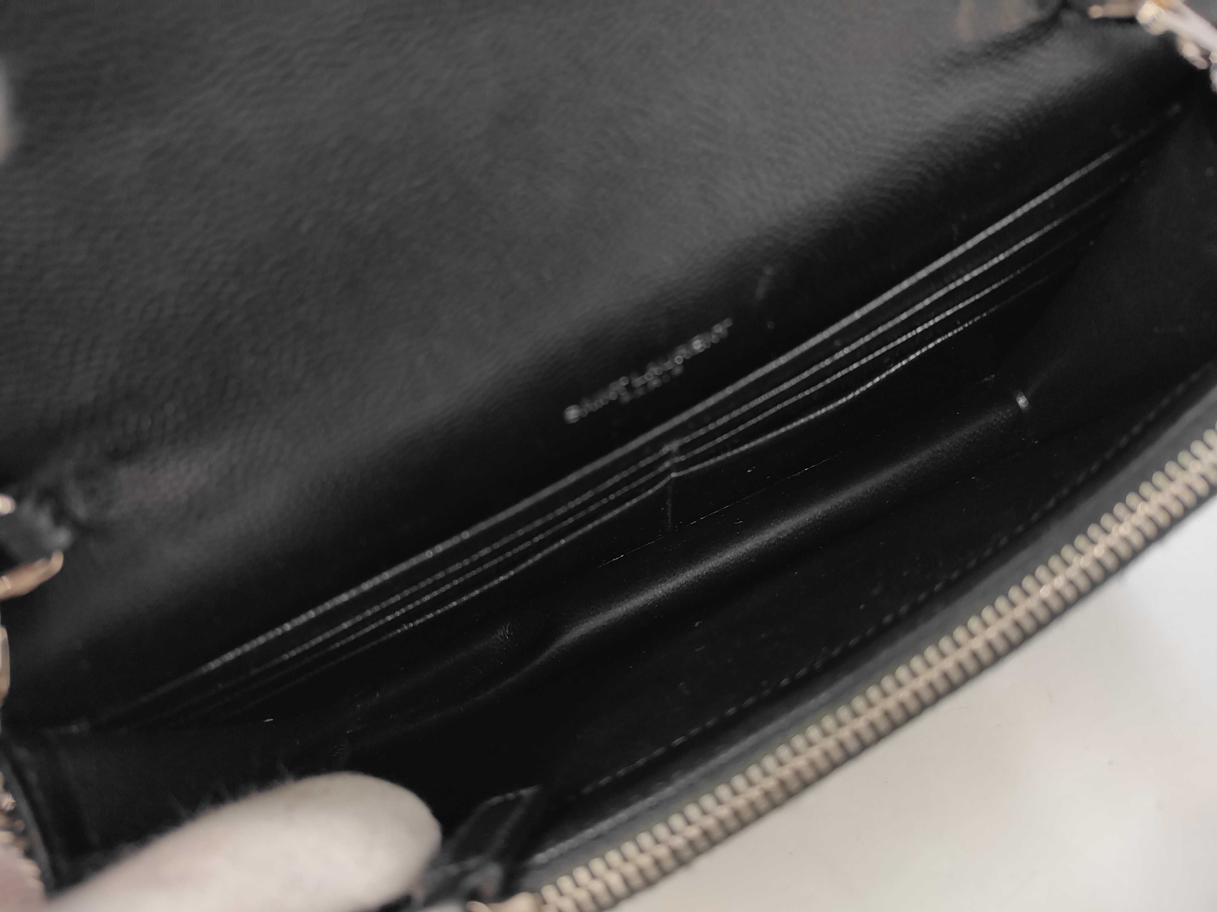 Paris Cassandra Leather Chain Shoulder Bag Black Shoulder Bag — view 8