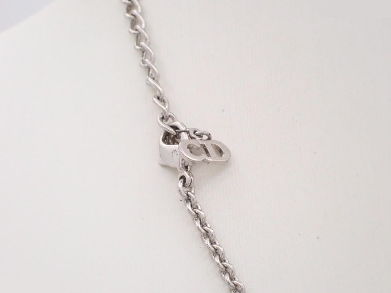 Logo silver necklace, chain approximately 42cm — view 2