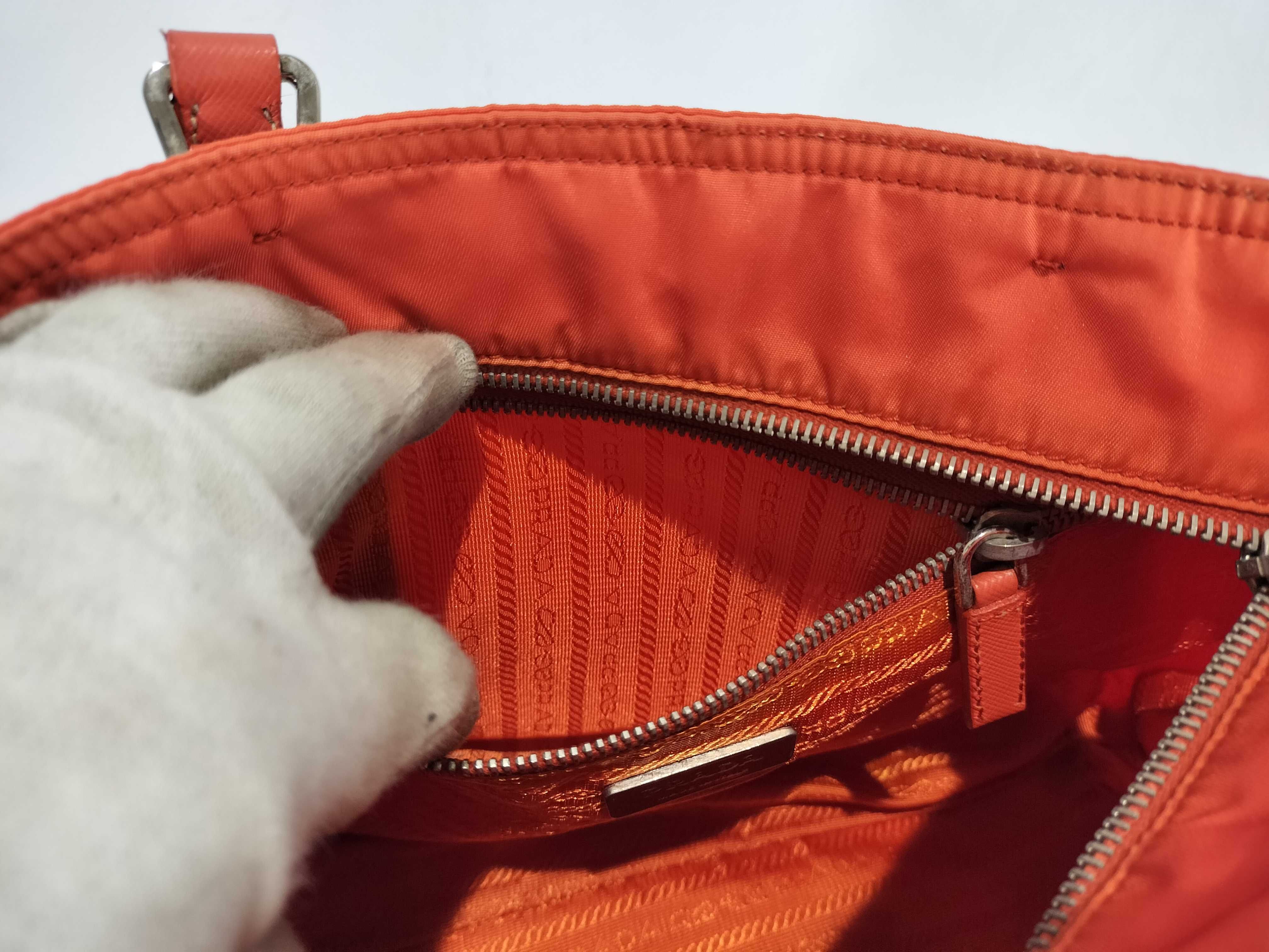 Nylon Handbag, Orange — view 11