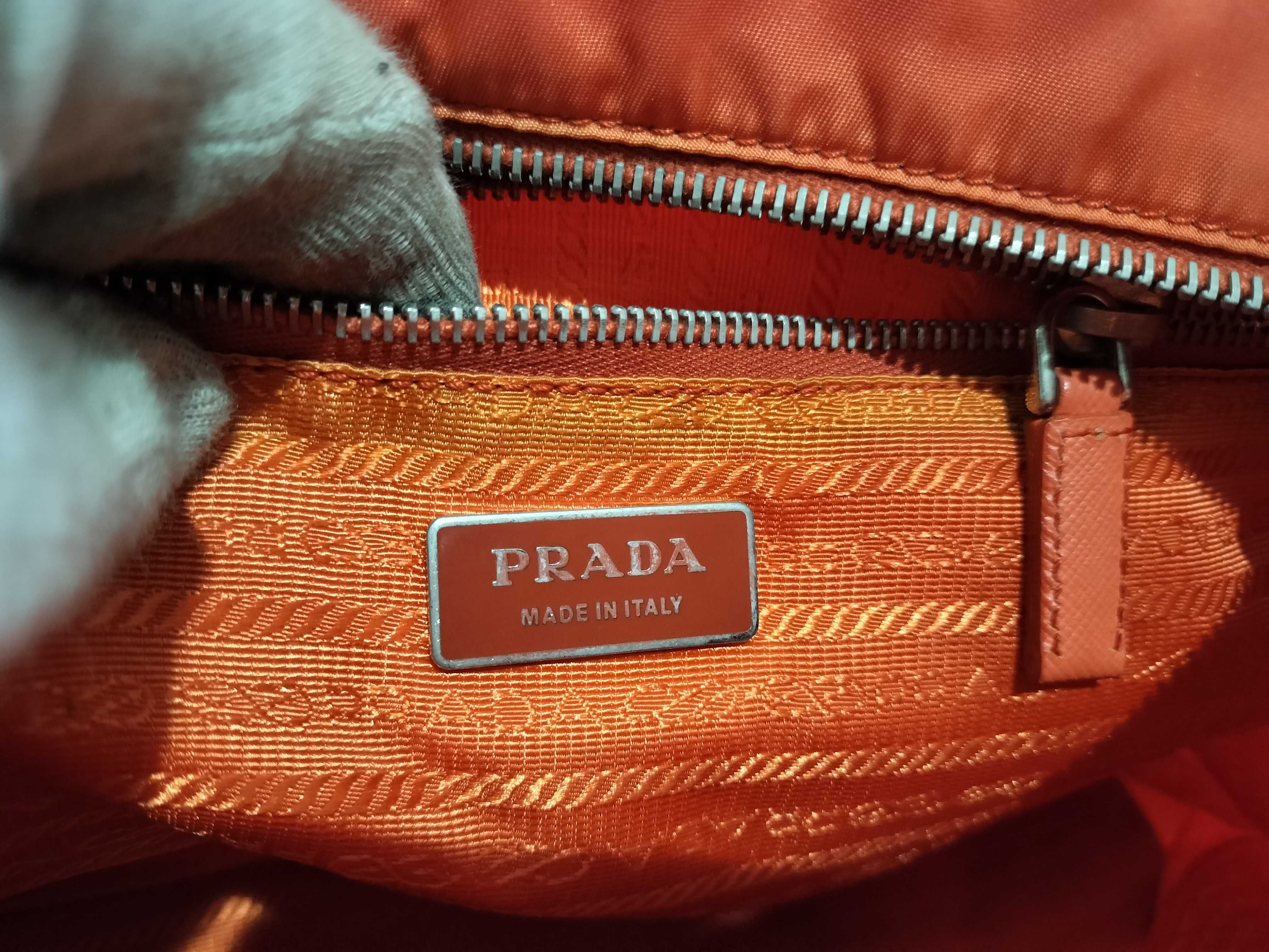 Nylon Handbag, Orange — view 12