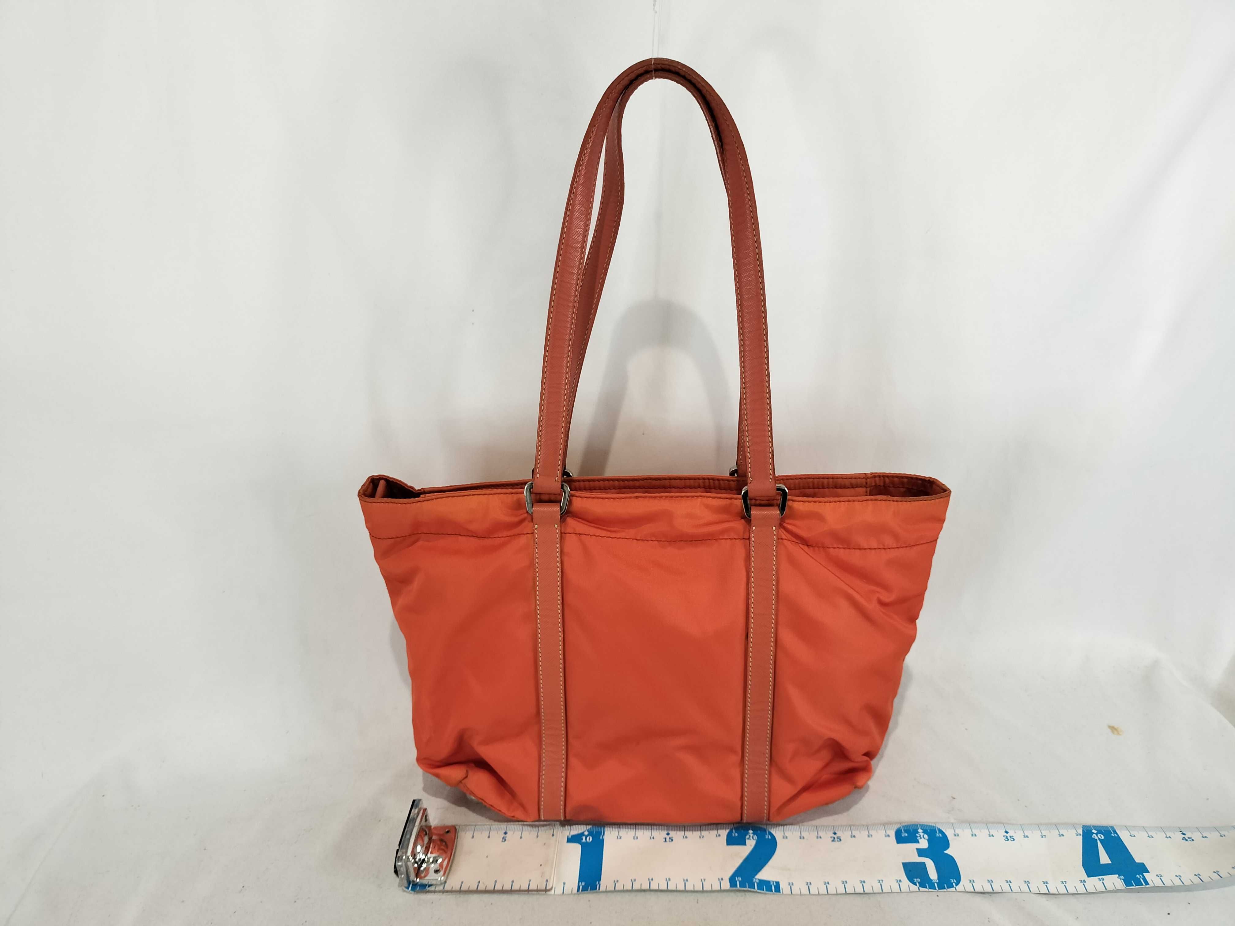 Nylon Handbag, Orange — view 3