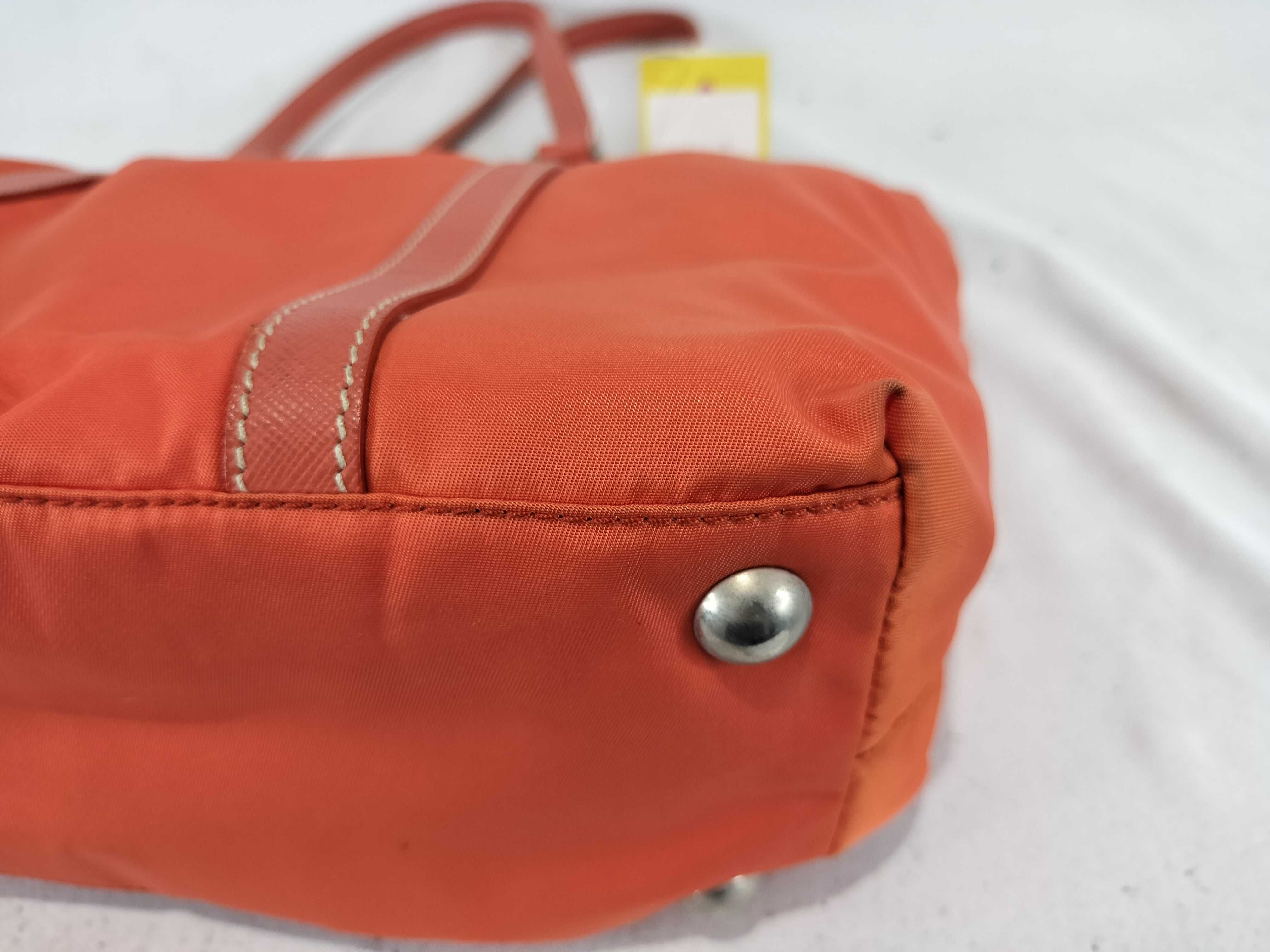 Nylon Handbag, Orange — view 7