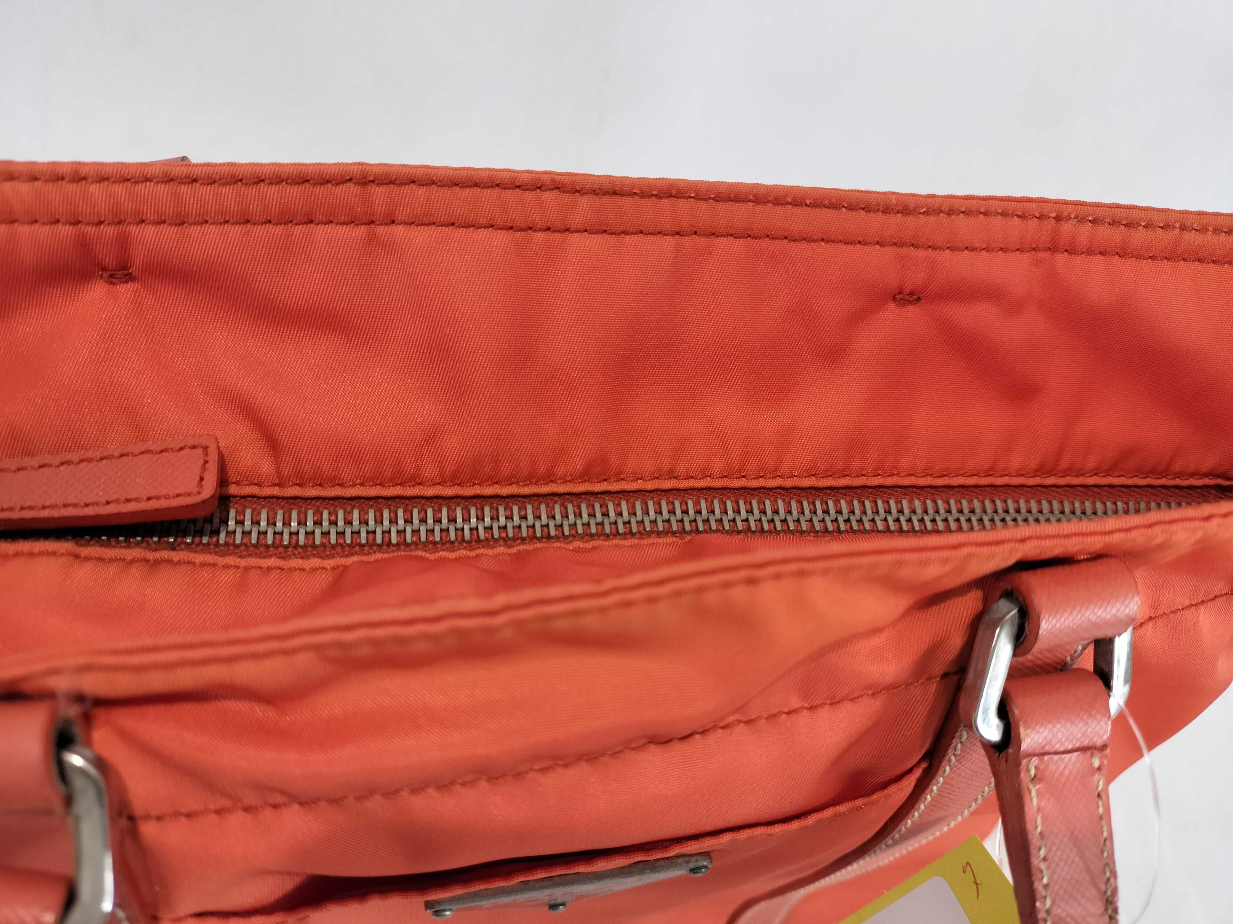 Nylon Handbag, Orange — view 9