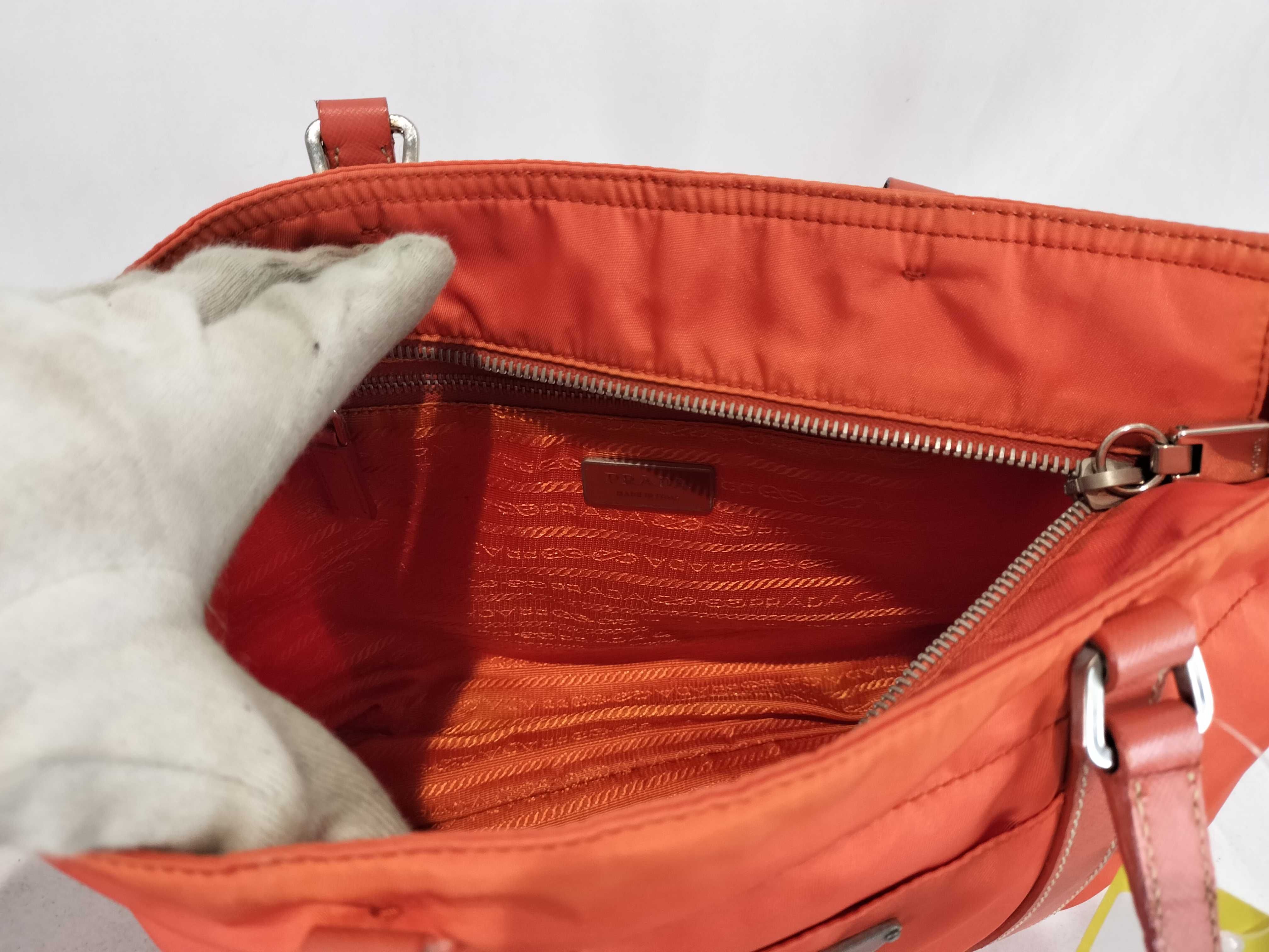 Nylon Handbag, Orange — view 10