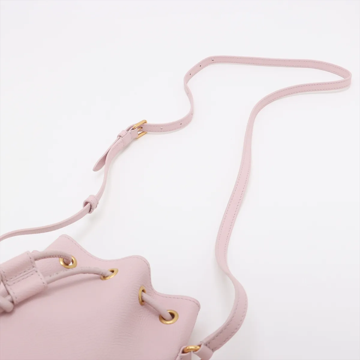 V-logo leather shoulder bag, pink — view 5