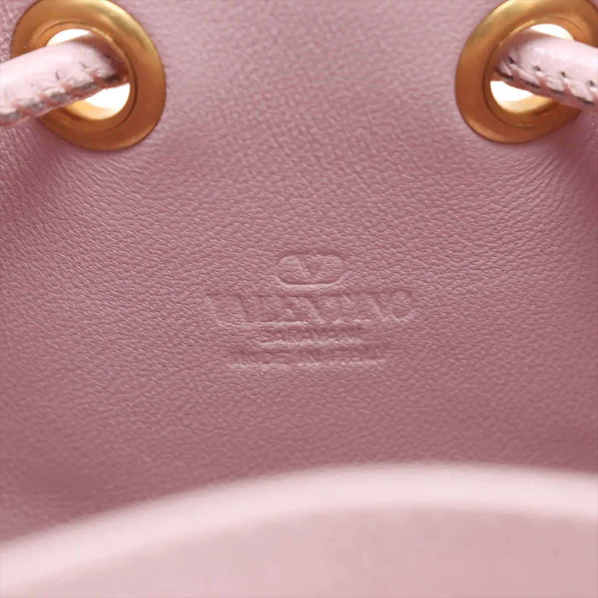 V-logo leather shoulder bag, pink — view 7
