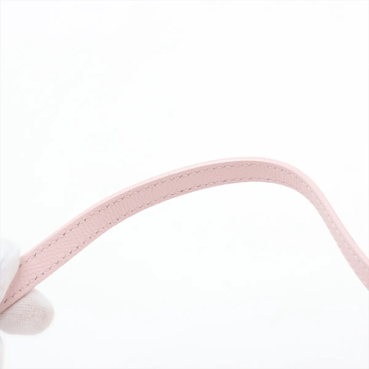 V-logo leather shoulder bag, pink — view 9