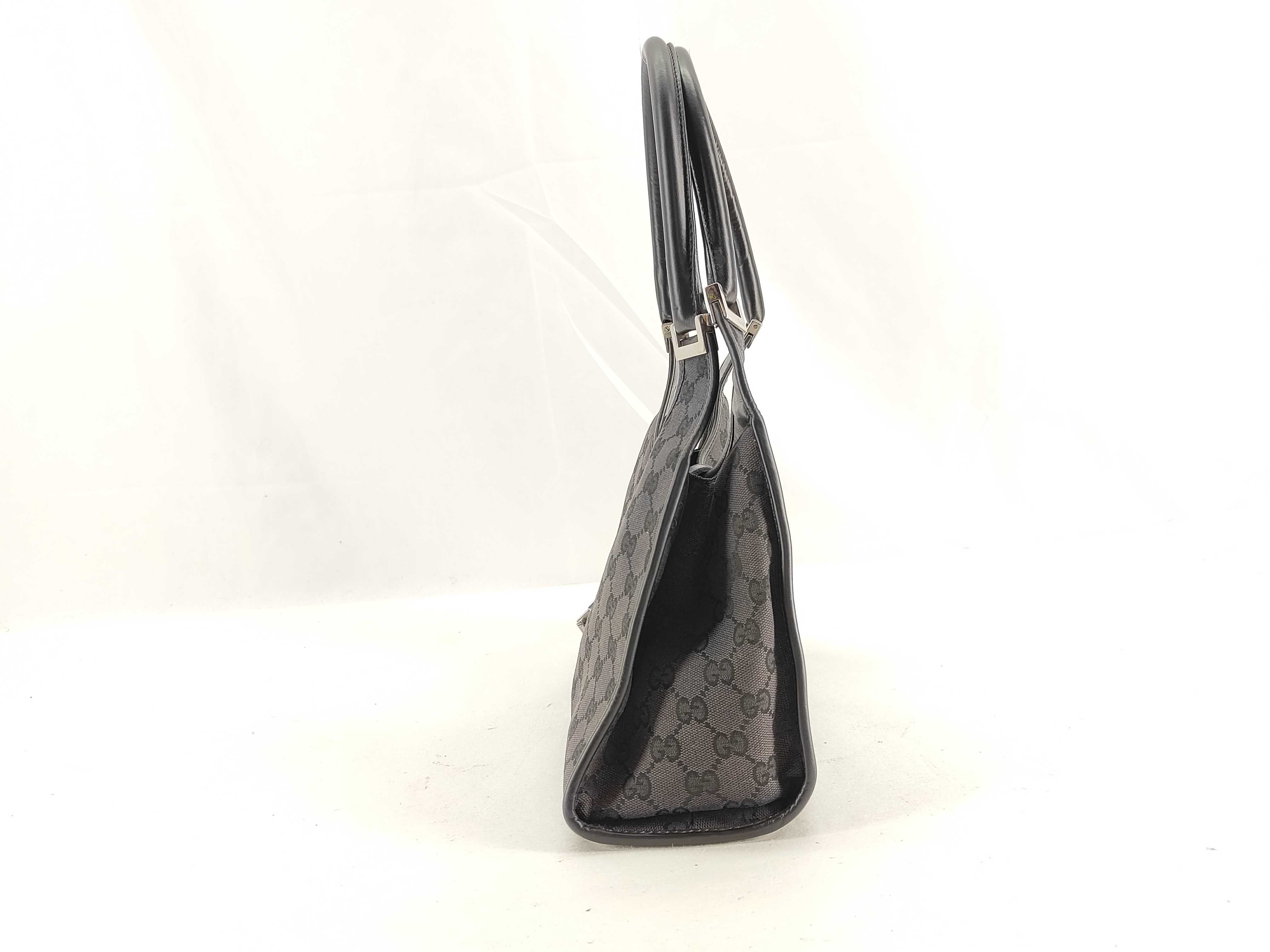 GG Canvas Jackie Shoulder Bag Black Tote Bag — view 3