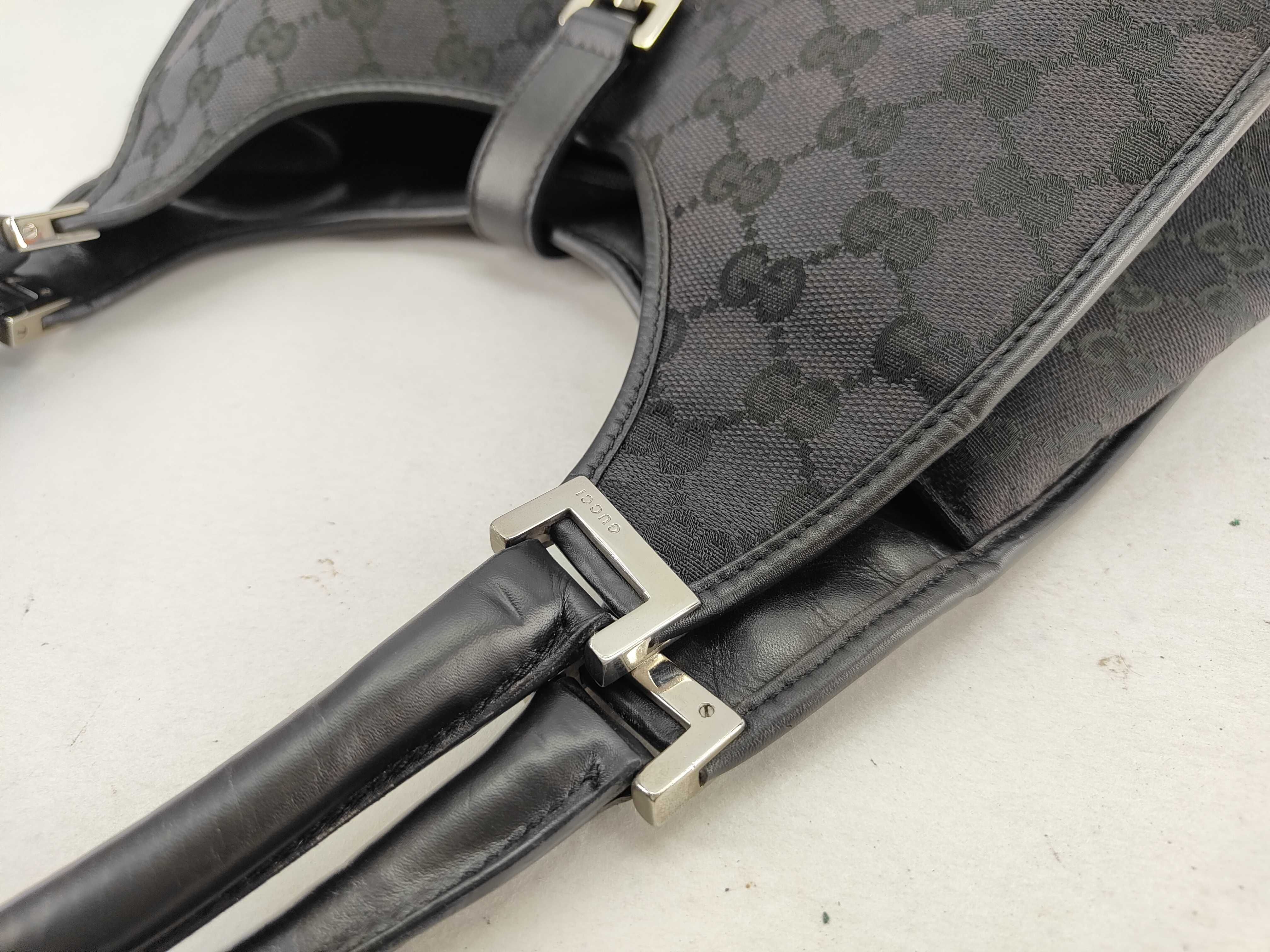 GG Canvas Jackie Shoulder Bag Black Tote Bag — view 6