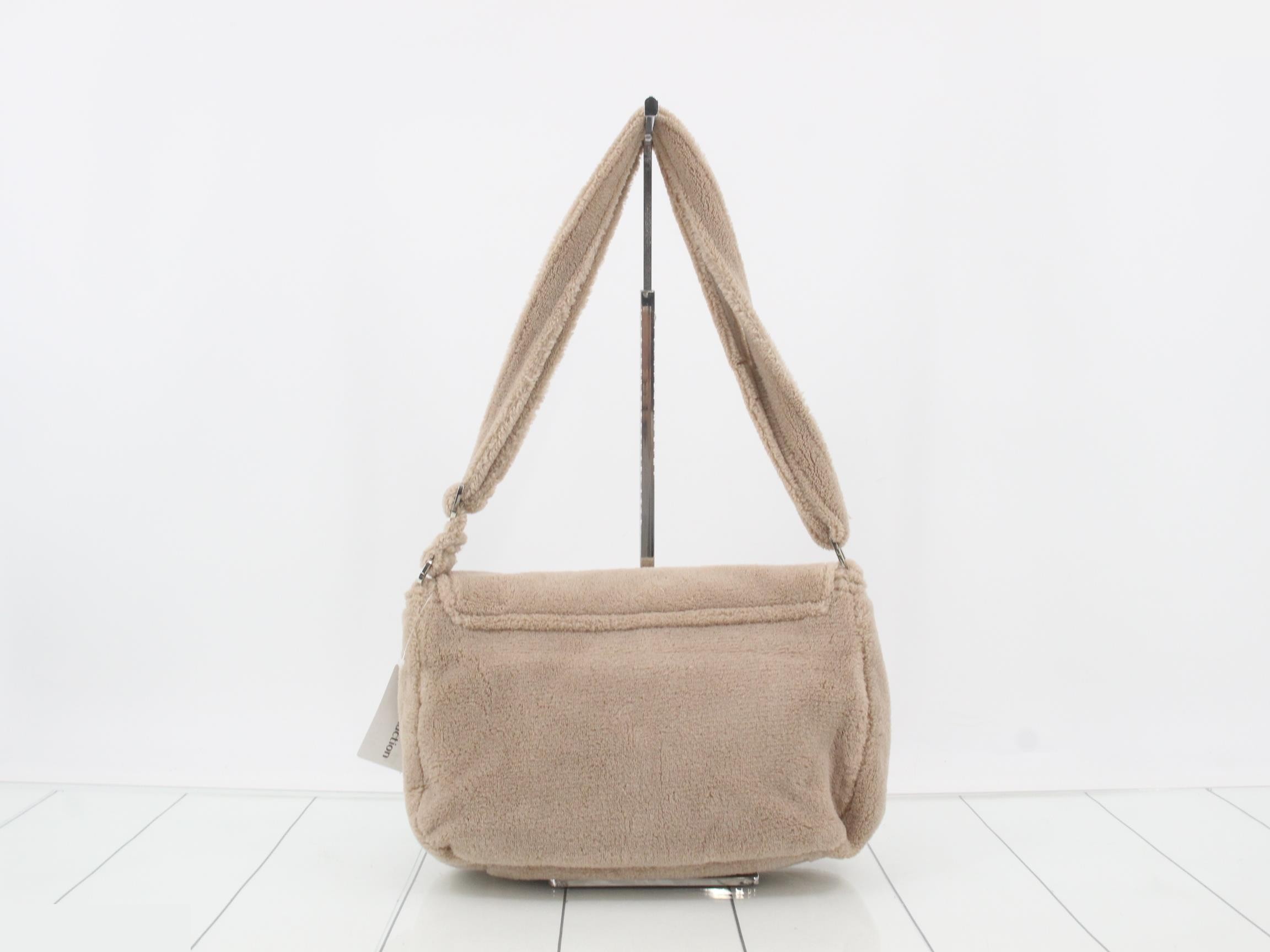 Shoulder bag here mark pile beige white — view 2